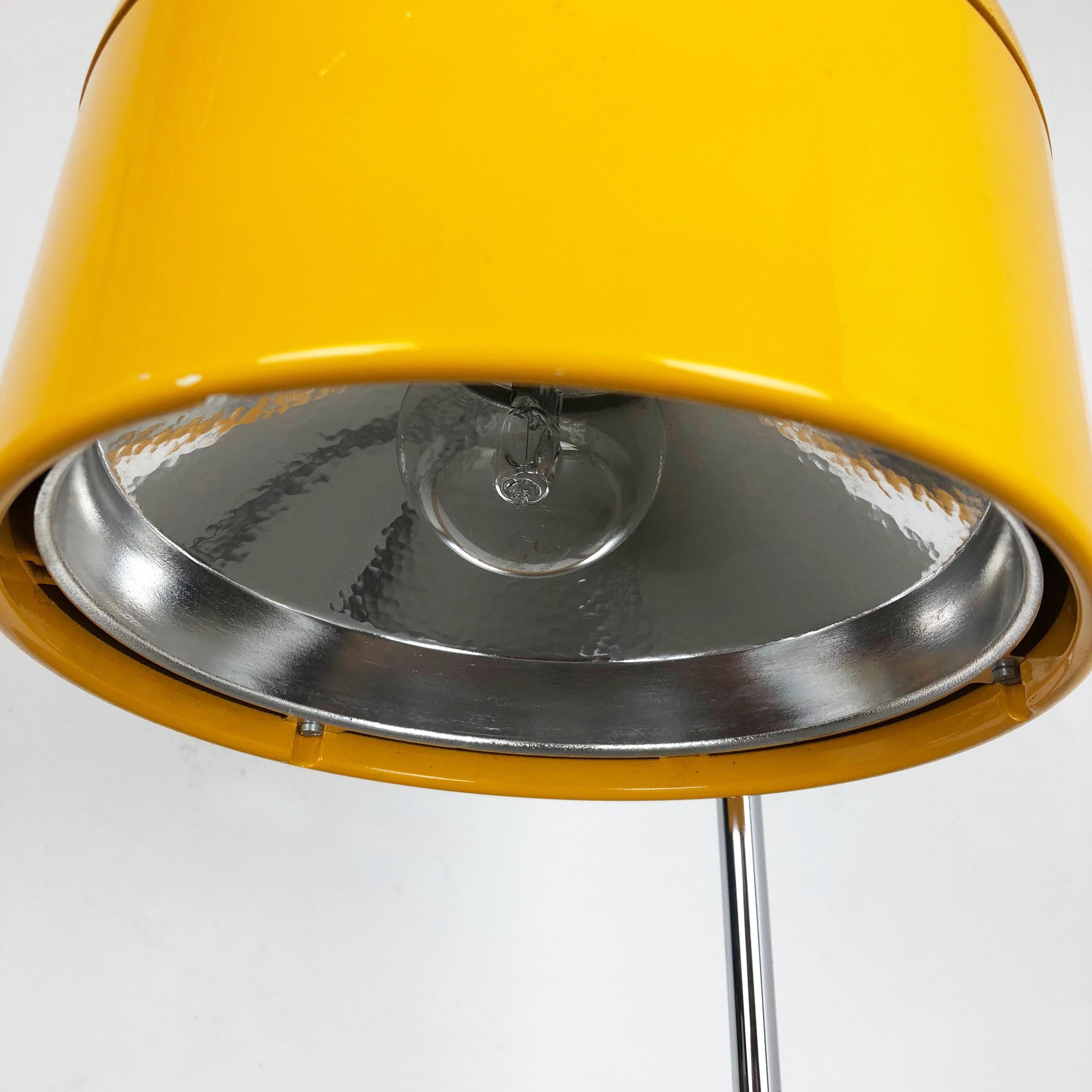 Set of 2 Yellow Pop Art Table Lights Made by Staff, Germany, 1970s 5
