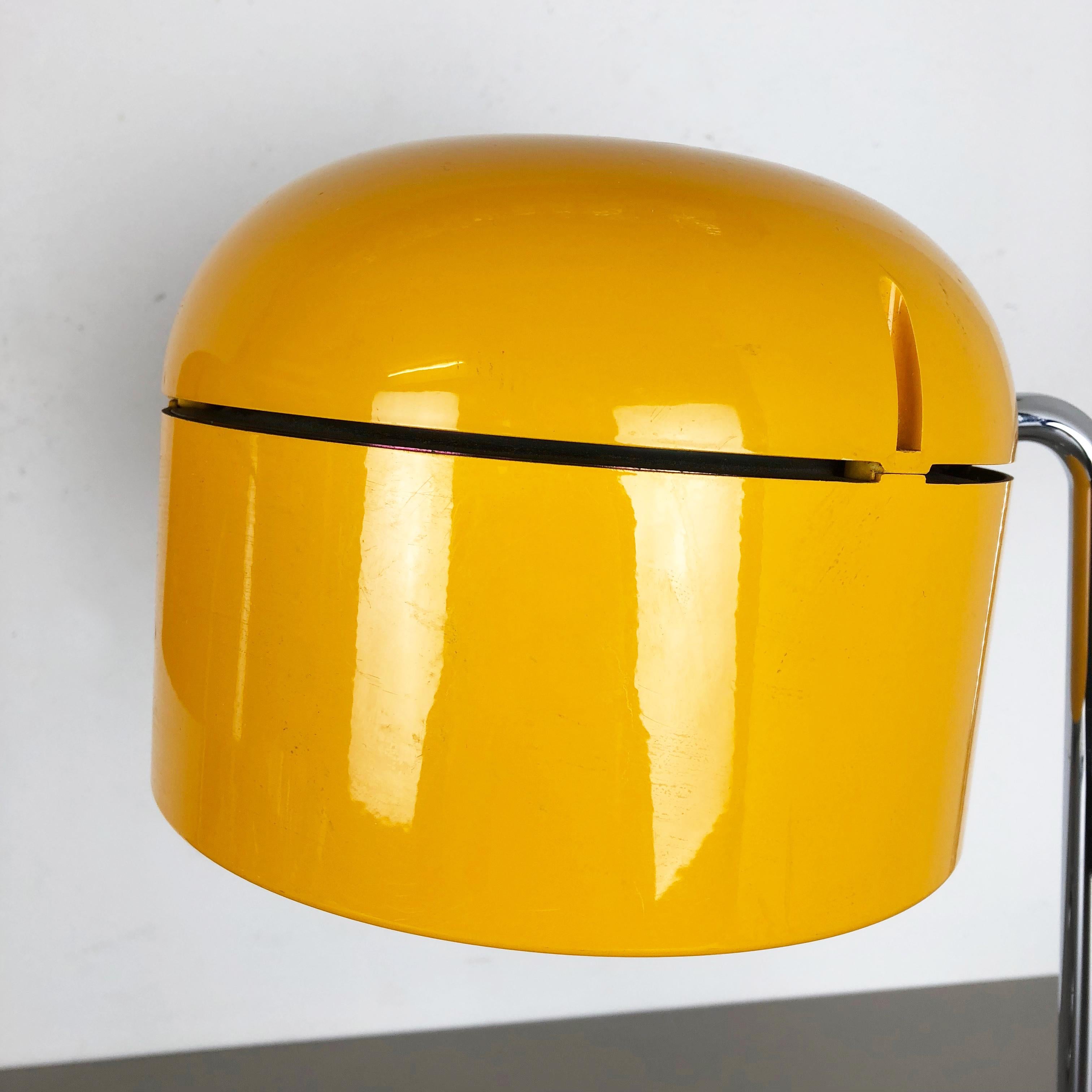 Set of 2 Yellow Pop Art Table Lights Made by Staff, Germany, 1970s 9