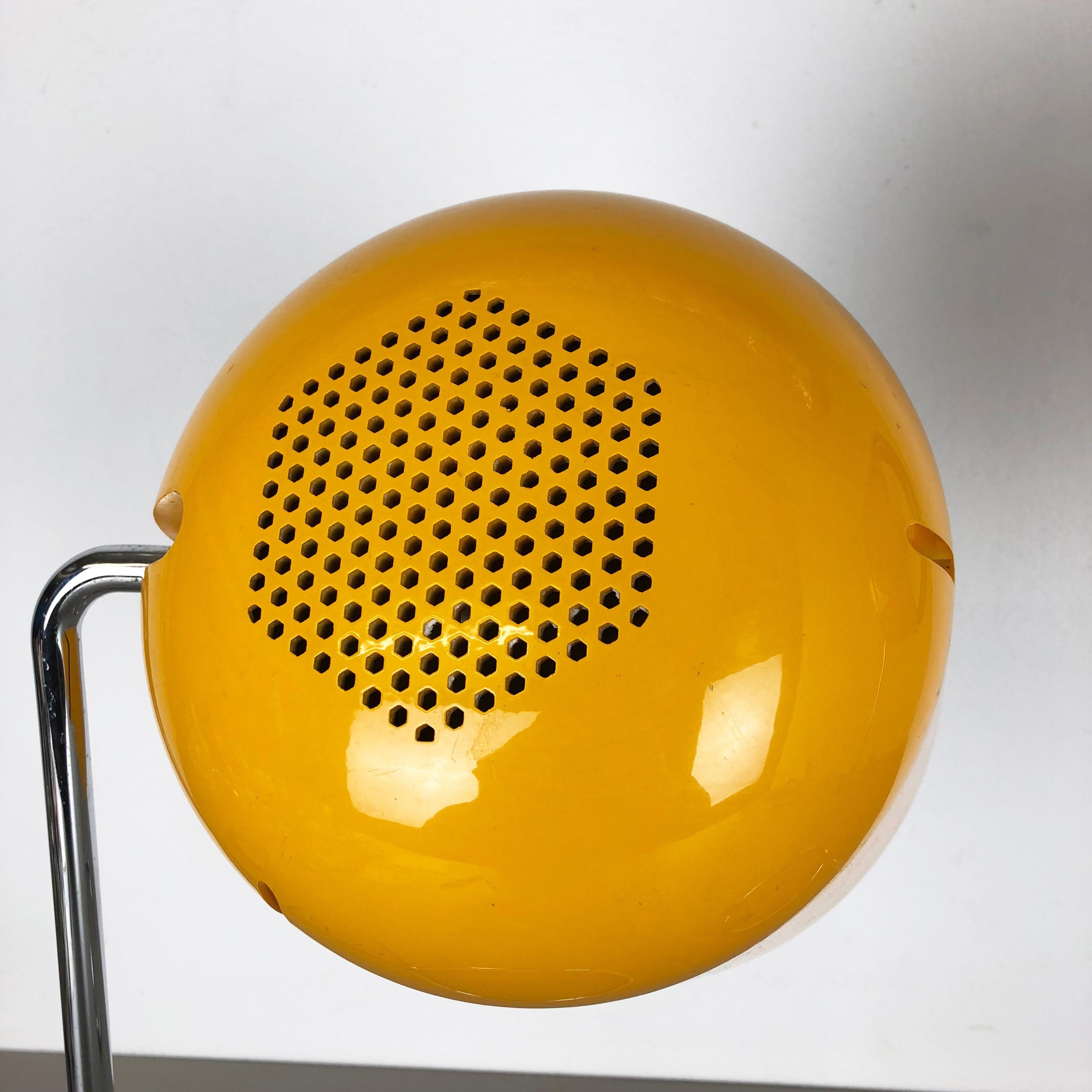 Set of 2 Yellow Pop Art Table Lights Made by Staff, Germany, 1970s 11