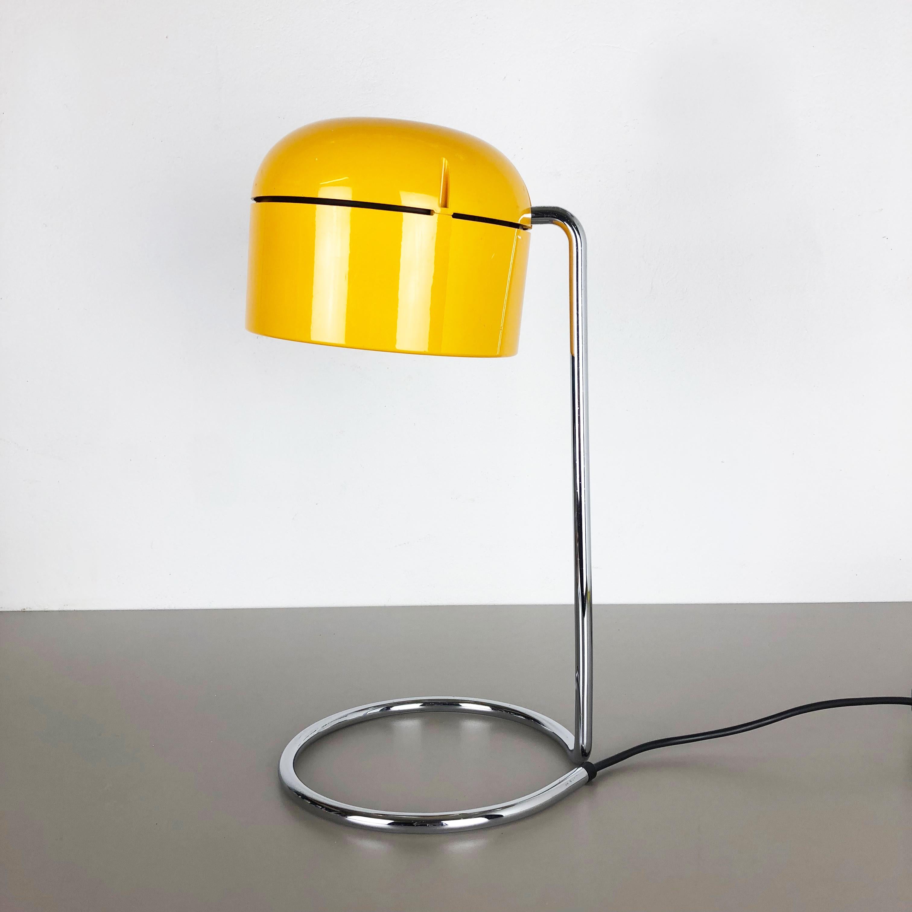 Mid-Century Modern Set of 2 Yellow Pop Art Table Lights Made by Staff, Germany, 1970s