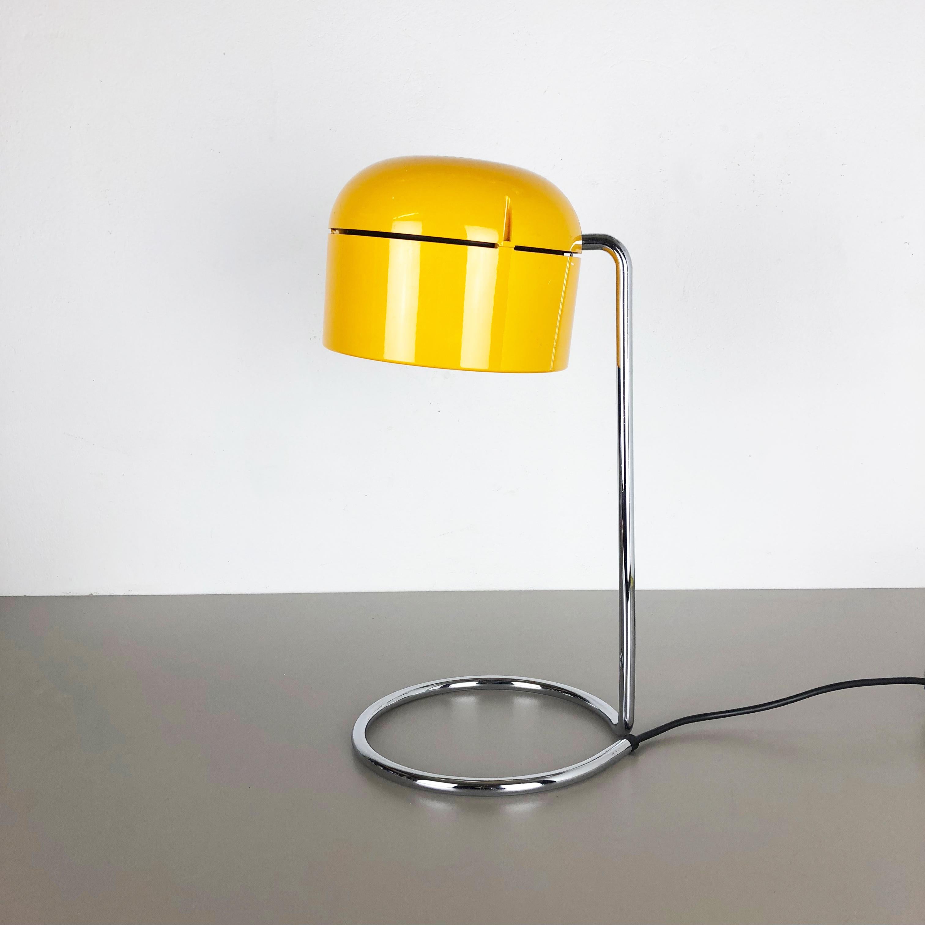 Set of 2 Yellow Pop Art Table Lights Made by Staff, Germany, 1970s In Good Condition In Kirchlengern, DE