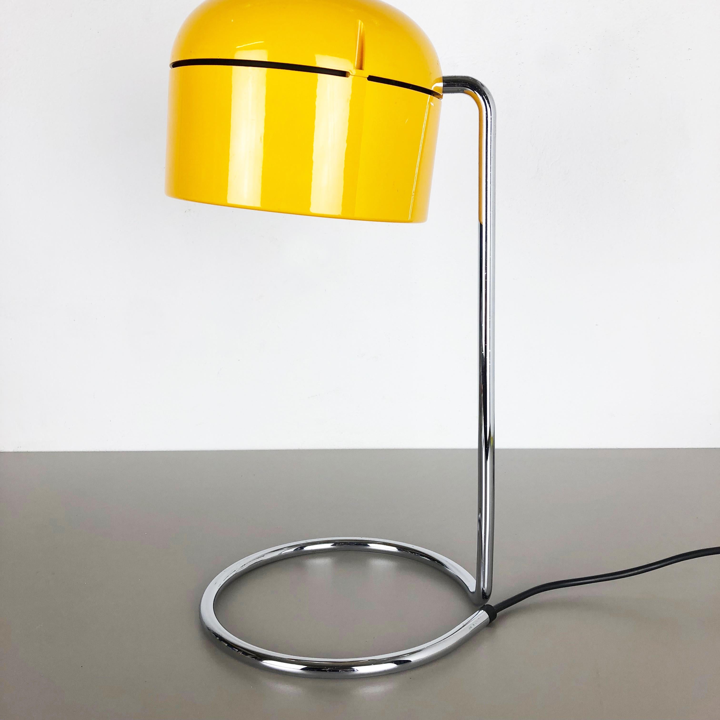 20th Century Set of 2 Yellow Pop Art Table Lights Made by Staff, Germany, 1970s