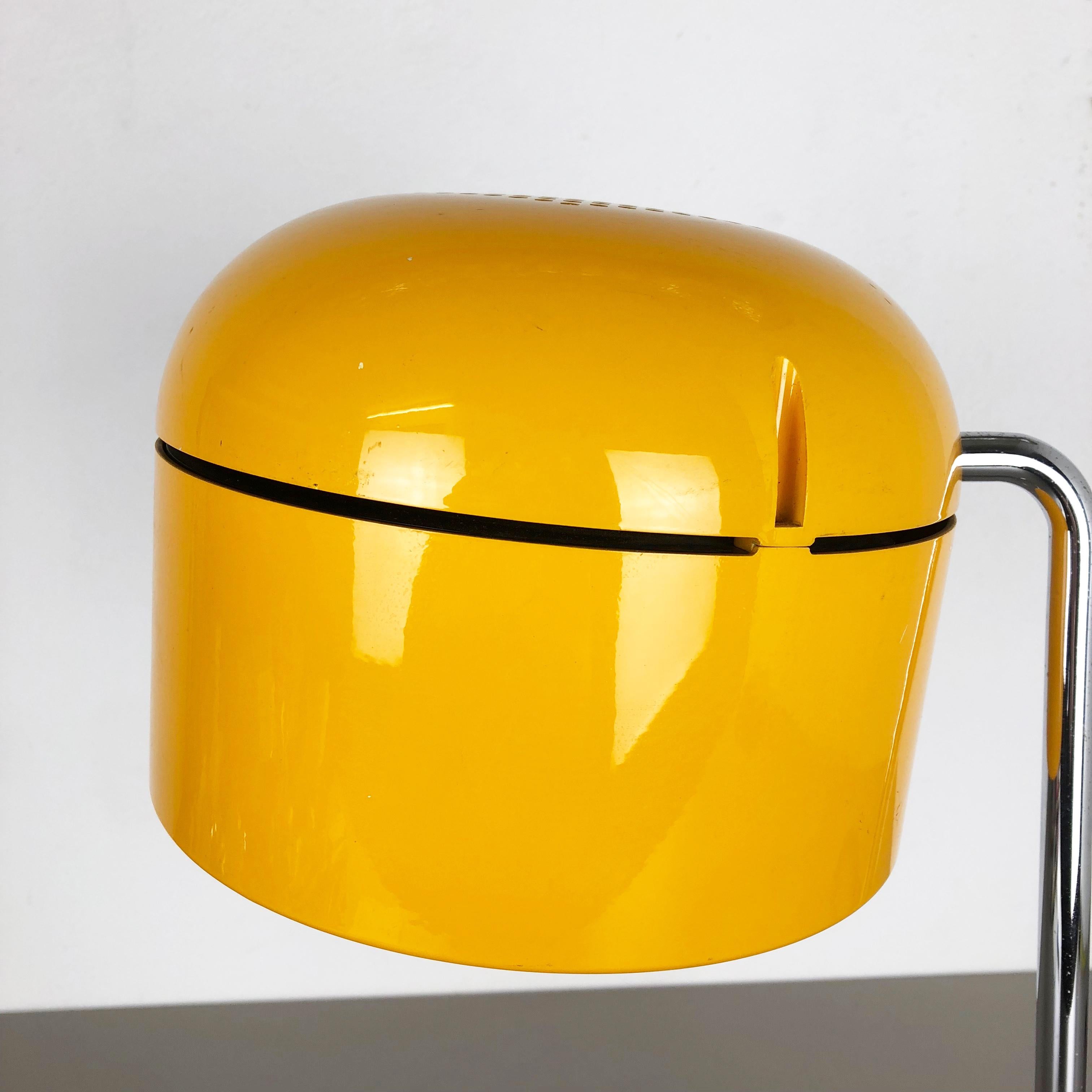 Plastic Set of 2 Yellow Pop Art Table Lights Made by Staff, Germany, 1970s