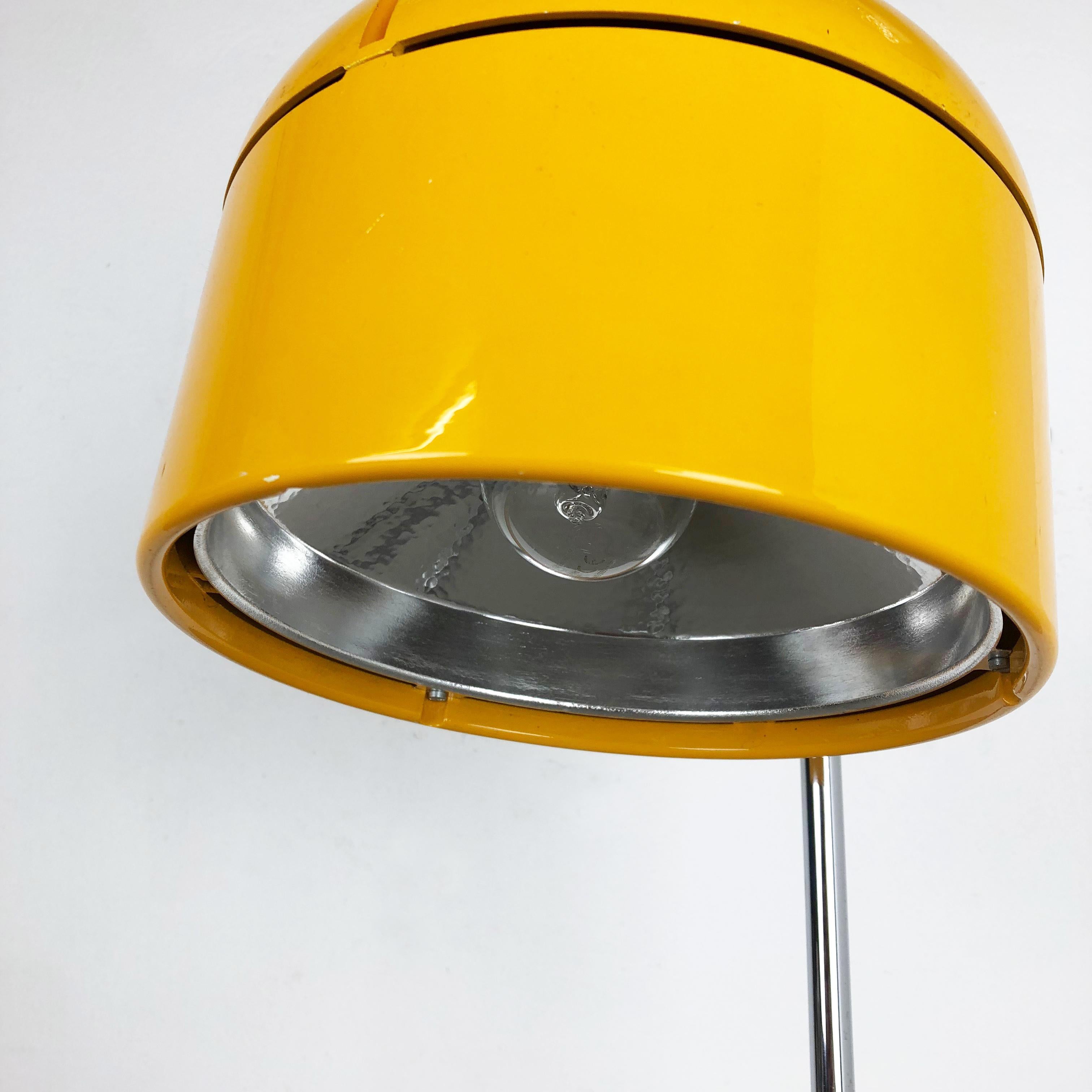 Set of 2 Yellow Pop Art Table Lights Made by Staff, Germany, 1970s 3