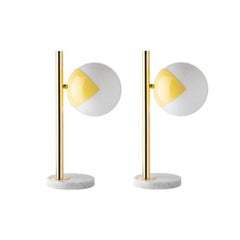 Set of 2 Yellow Table Lamps Pop-Up Dimmable by Magic Circus Editions