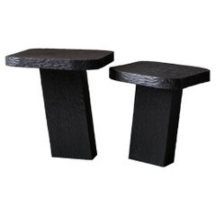 Set of 2 Youtopia Oak Side Table Duo by Dennis Kaiser