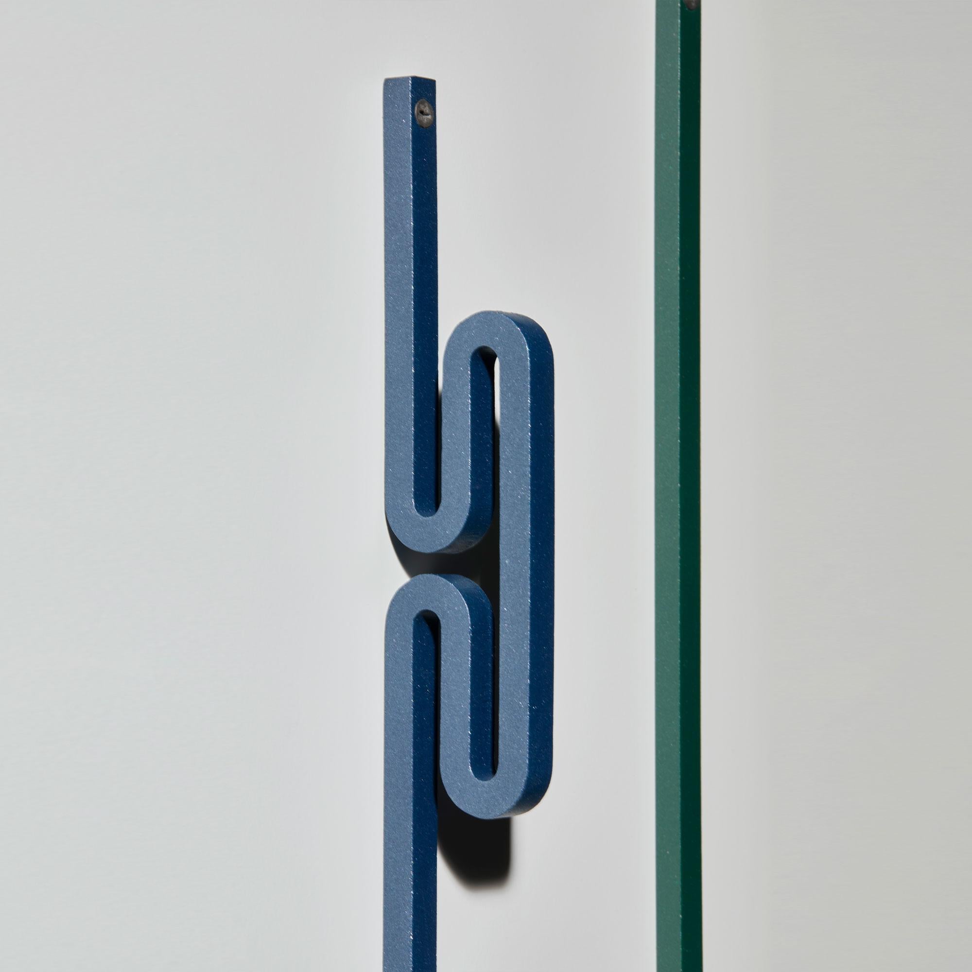 Metal Set of 2 Zag Coat Hanger by Bling Desing Studio