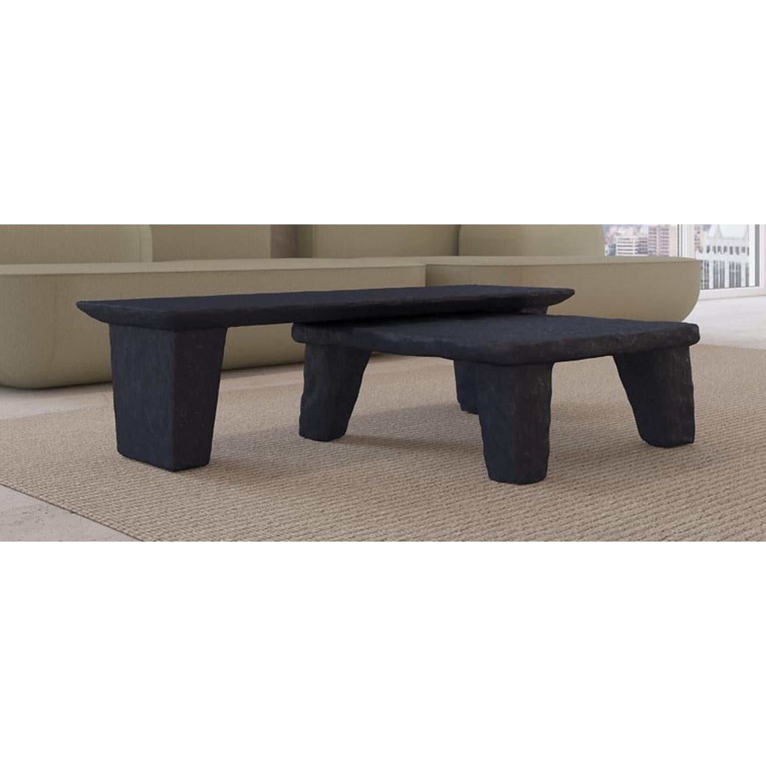 Steel Set of 2 Ztista Low Tables by Faina