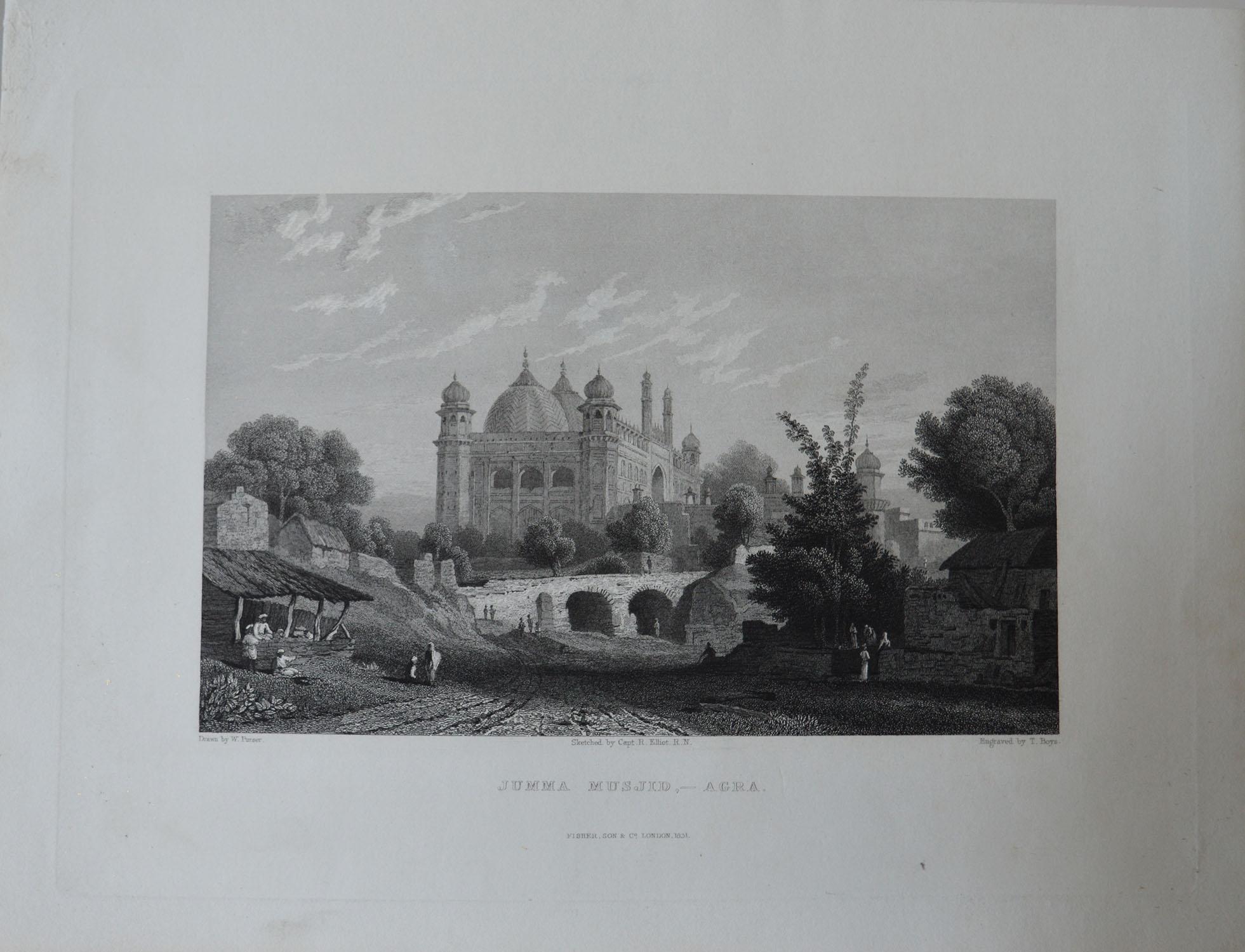 Set of 20 Antique Architectural Prints of India, circa 1830 3