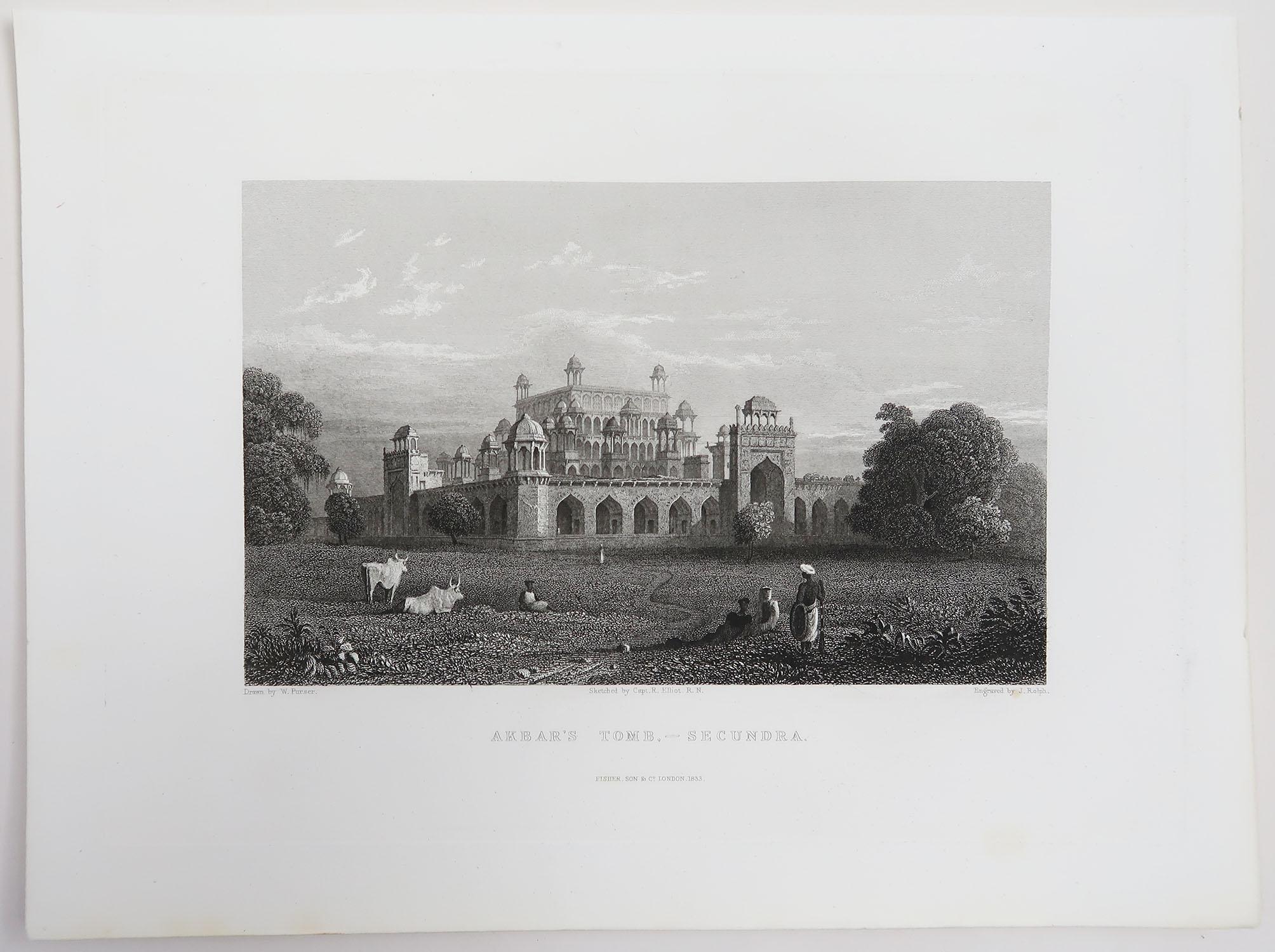 Set of 20 Antique Architectural Prints of India, circa 1830 4