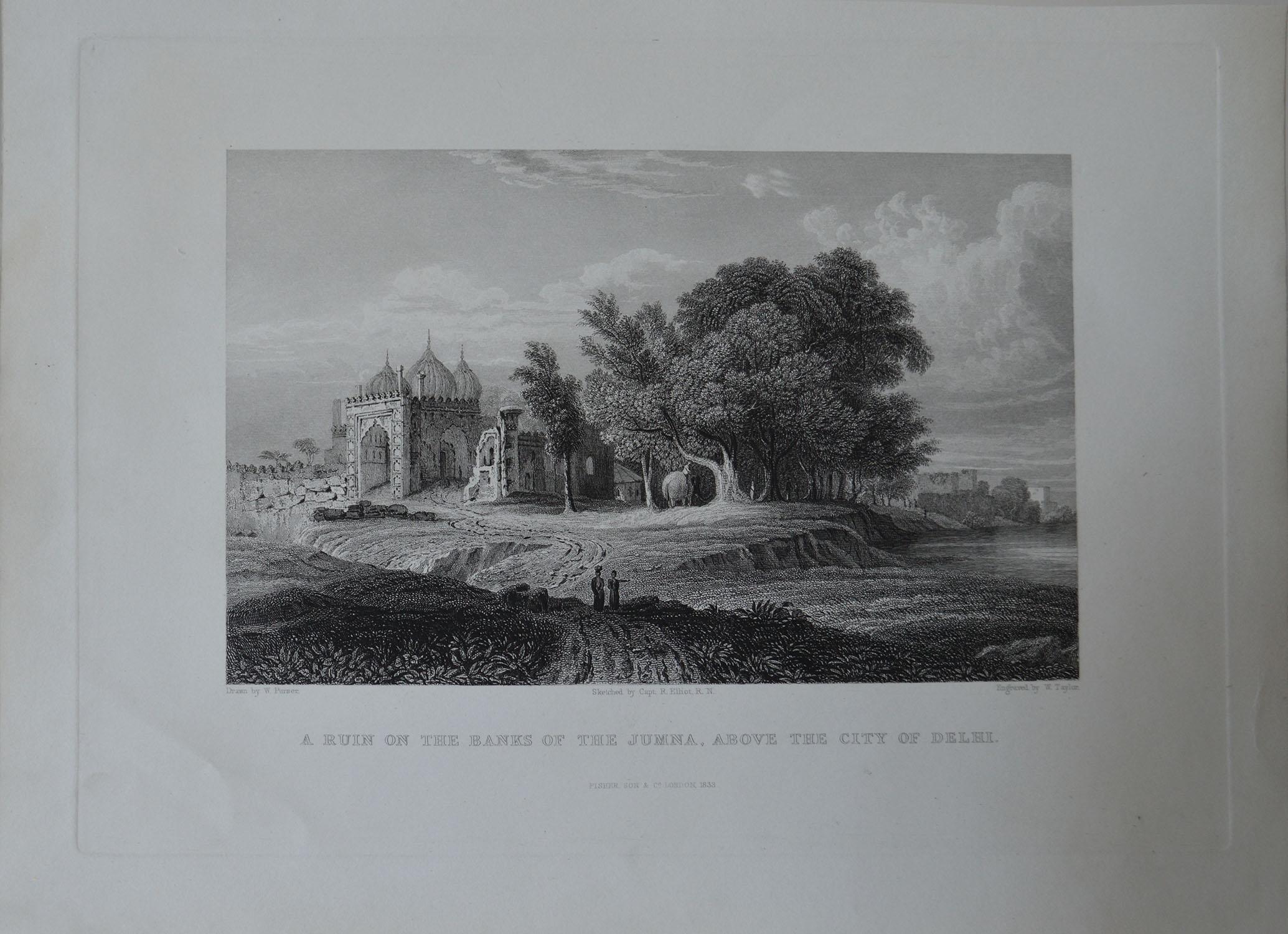 Set of 20 Antique Architectural Prints of India, circa 1830 6