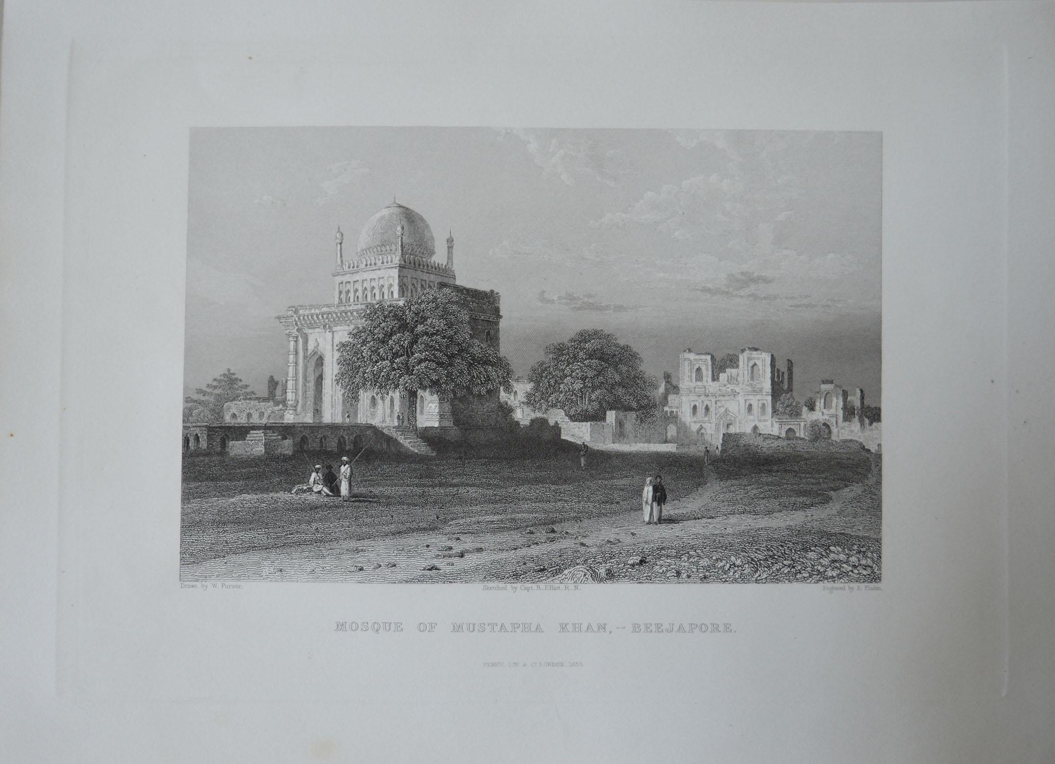 Set of 20 Antique Architectural Prints of India, circa 1830 8