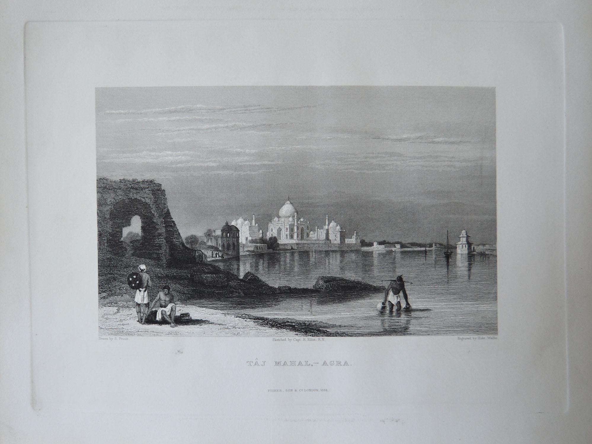 Set of 20 Antique Architectural Prints of India, circa 1830 12