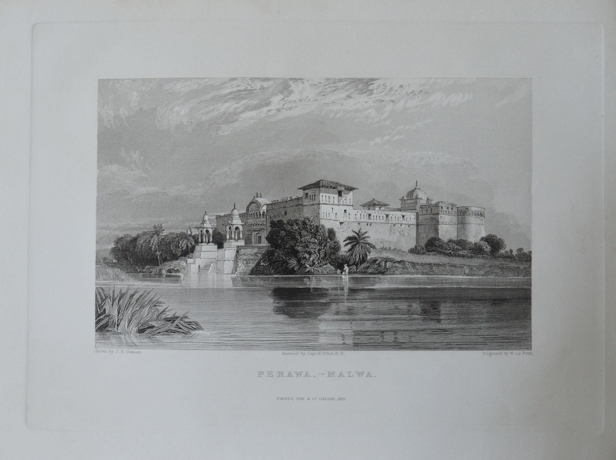 Other Set of 20 Antique Architectural Prints of India, circa 1830