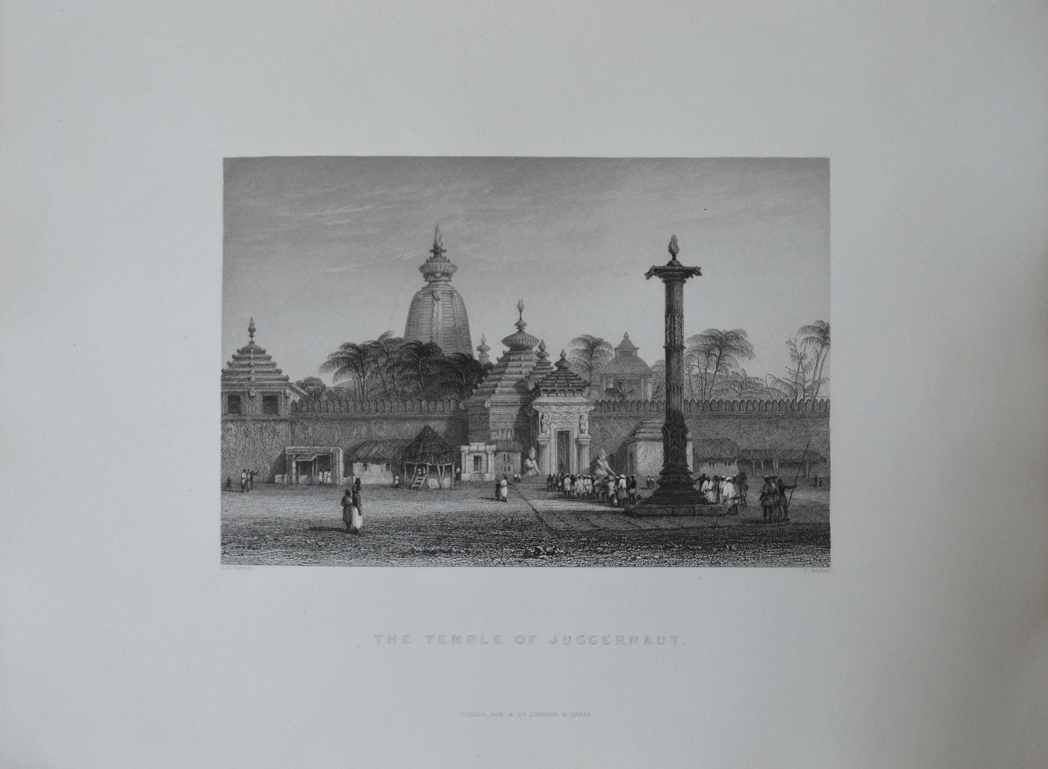Set of 20 Antique Architectural Prints of India, circa 1830 1