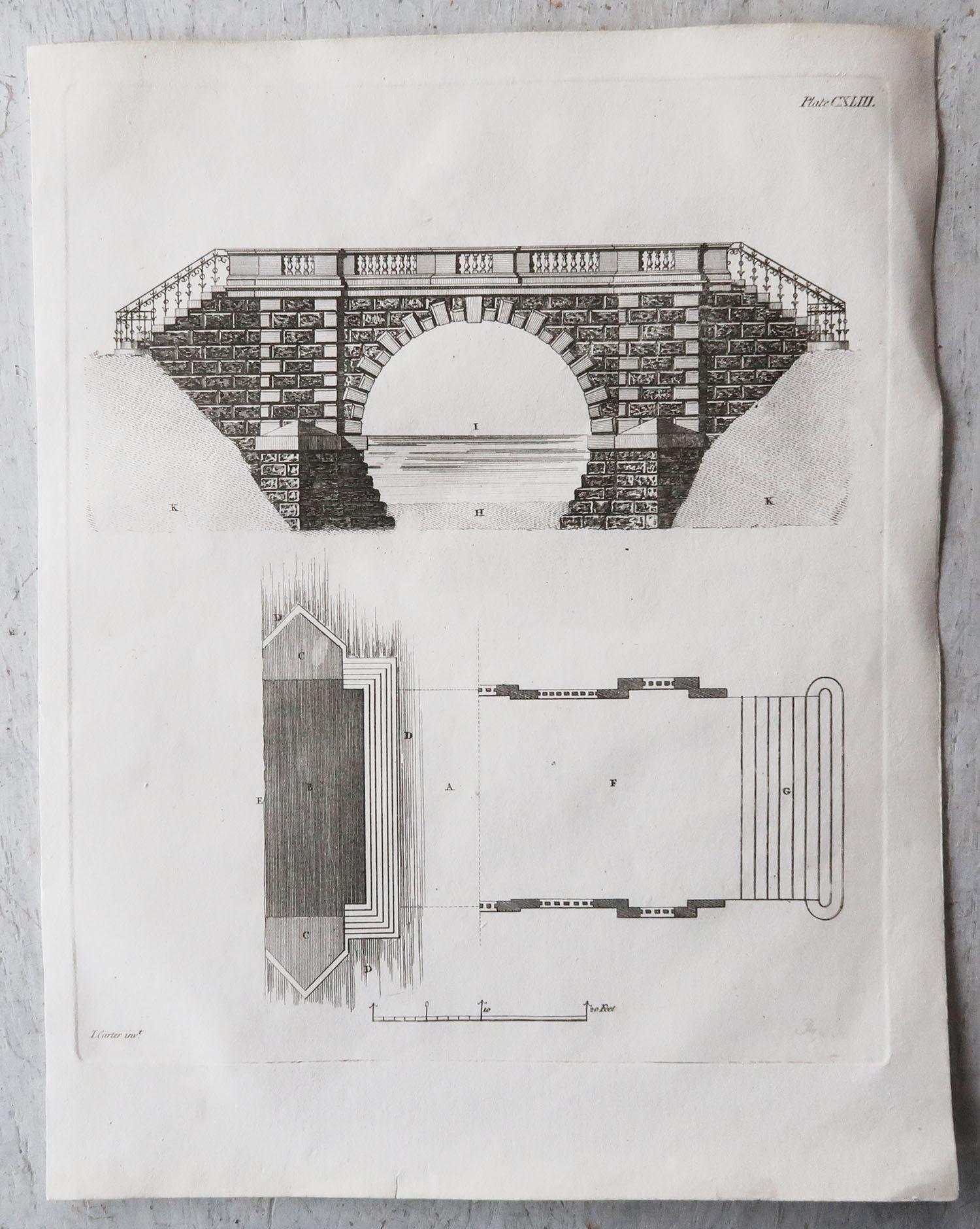 Ensemble de 20 impressions architecturales originales et anciennes, A.G. Cuillère, vers 1820 en vente 4