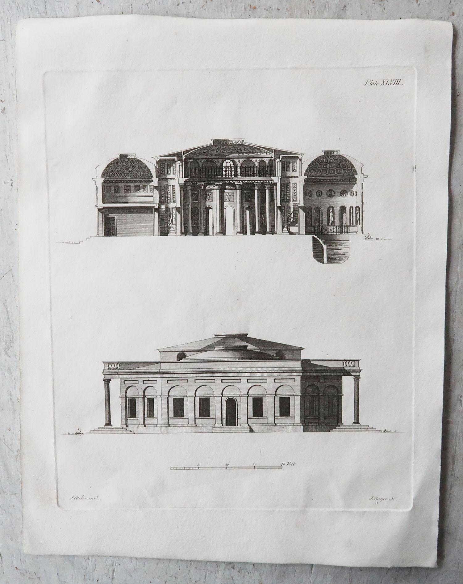 Ensemble de 20 impressions architecturales originales et anciennes, A.G. Cuillère, vers 1820 en vente 5