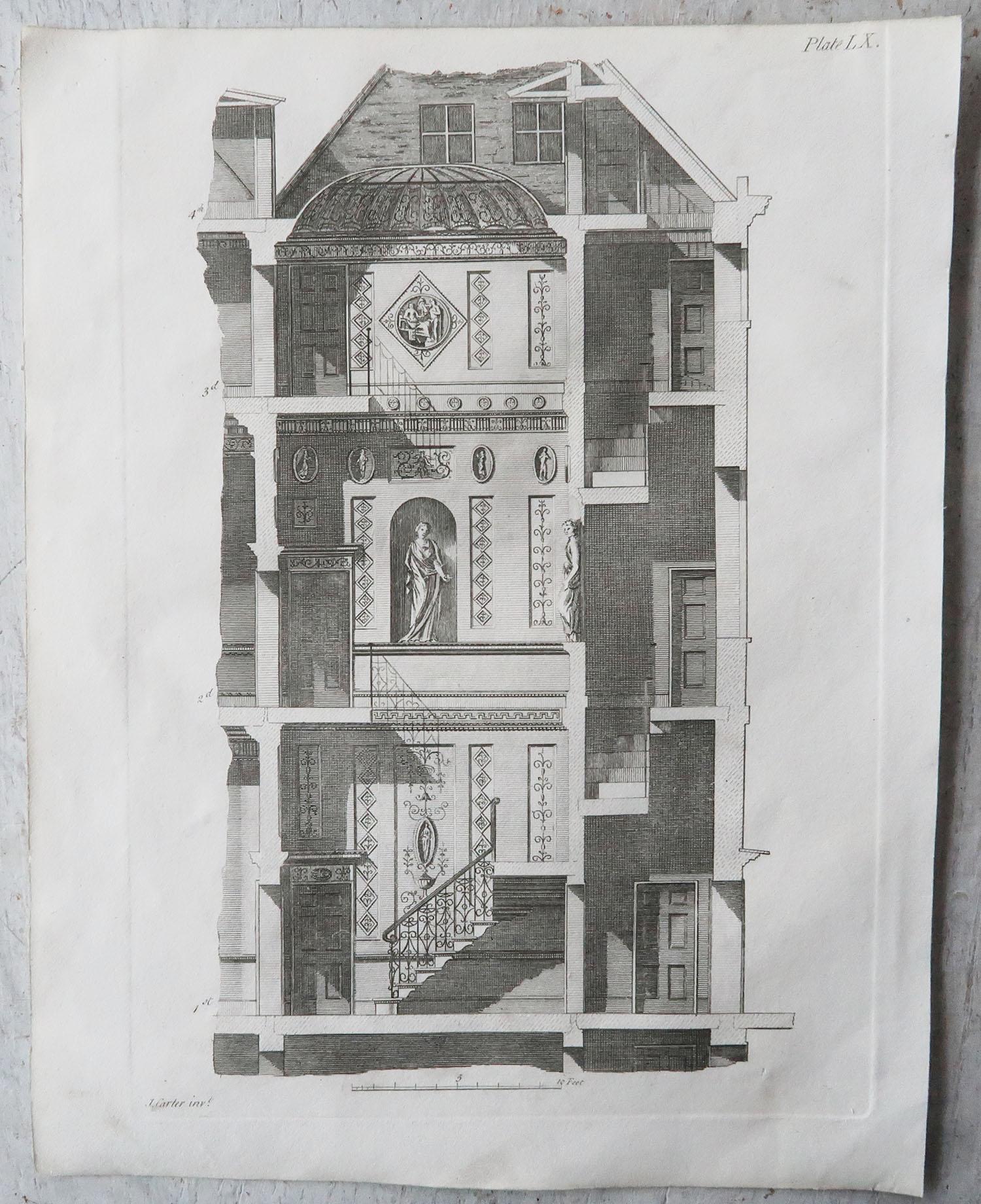 Ensemble de 20 impressions architecturales originales et anciennes, A.G. Cuillère, vers 1820 en vente 6