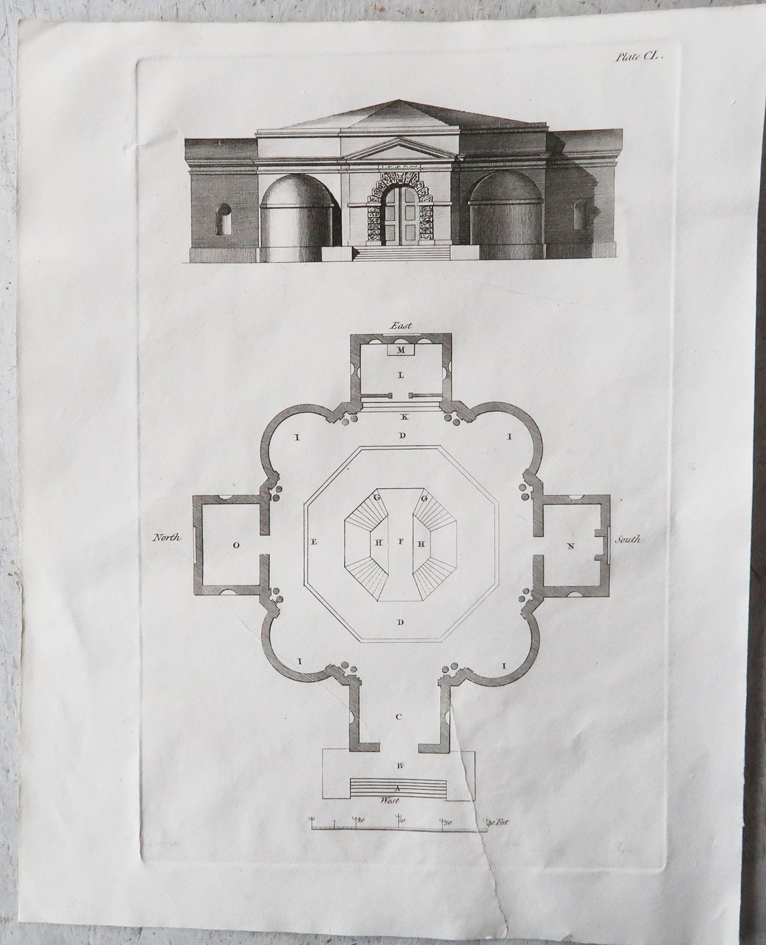 Ensemble de 20 impressions architecturales originales et anciennes, A.G. Cuillère, vers 1820 en vente 10