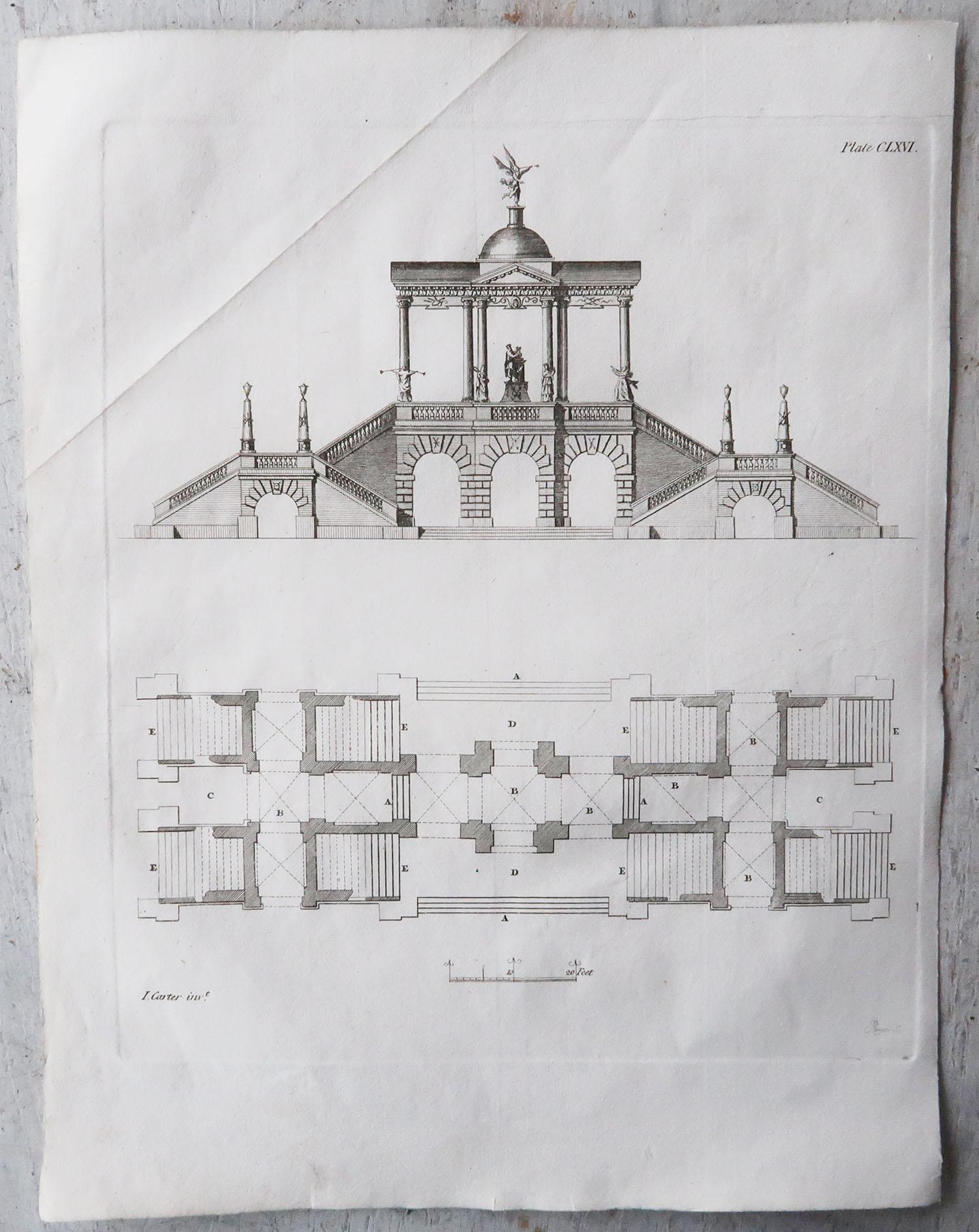 Ensemble de 20 impressions architecturales originales et anciennes, A.G. Cuillère, vers 1820 en vente 11