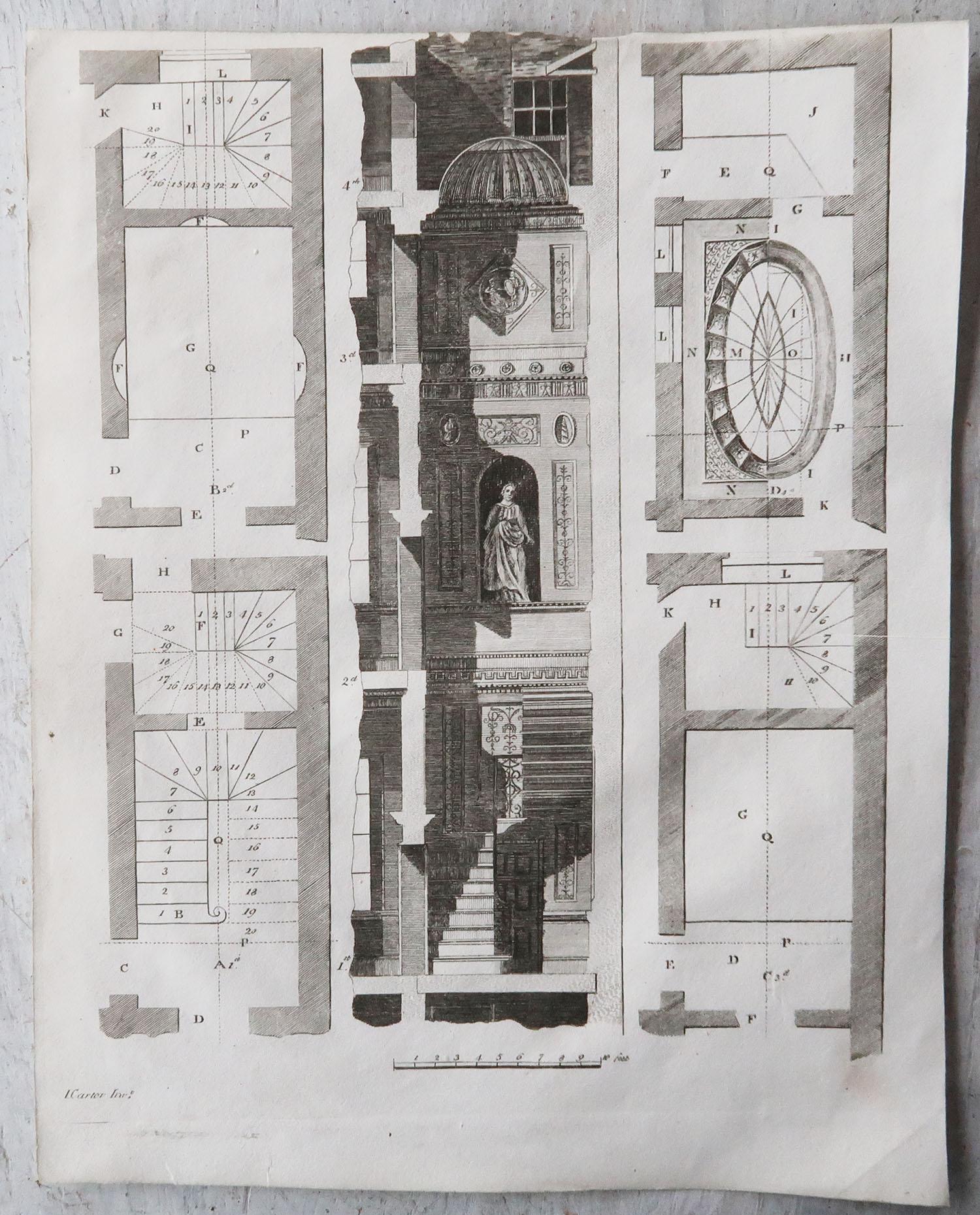 Ensemble de 20 impressions architecturales originales et anciennes, A.G. Cuillère, vers 1820 en vente 1