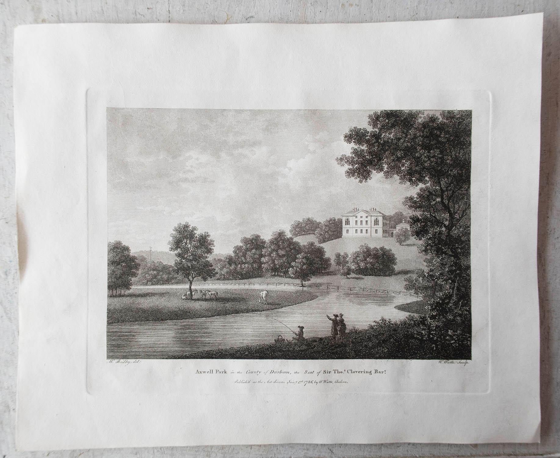 Set of 20 Original Antique Prints of English Country Houses and Gardens, C.1780 2