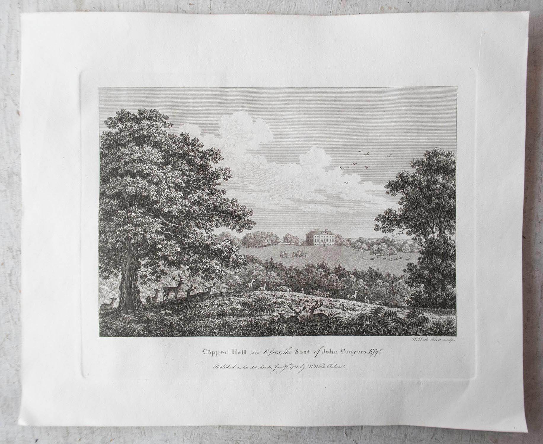 Ensemble de 20 Antiquités originales représentant des House & Garden anglaises, C.C. 1780 en vente 6