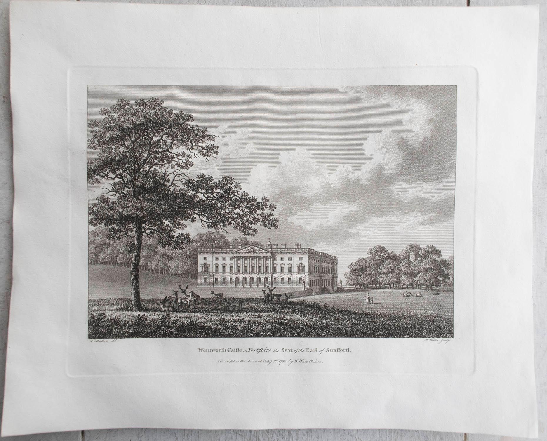 Set of 20 Original Antique Prints of English Country Houses and Gardens, C.1780 9