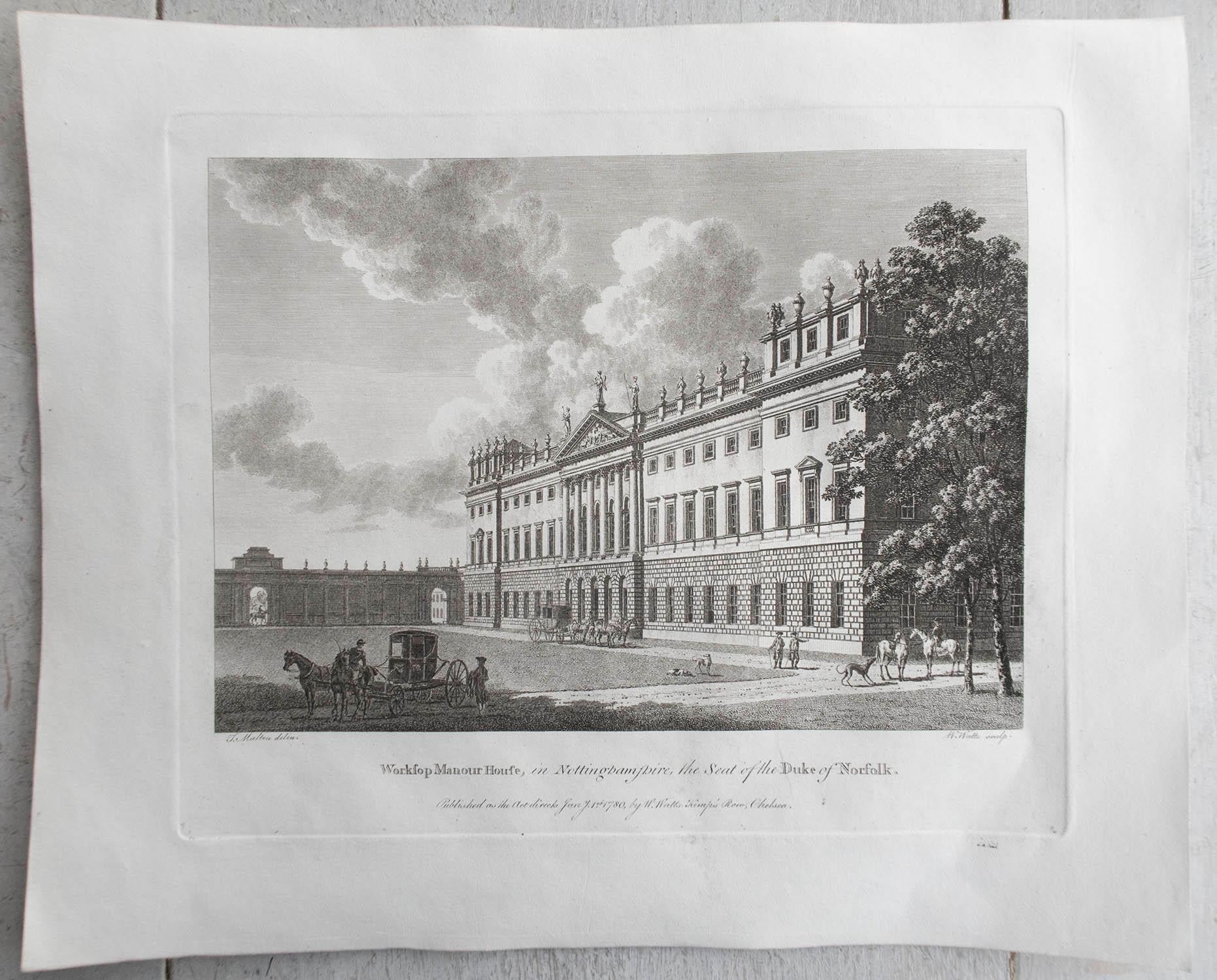 Set of 20 Original Antique Prints of English Country Houses and Gardens, C.1780 For Sale 11