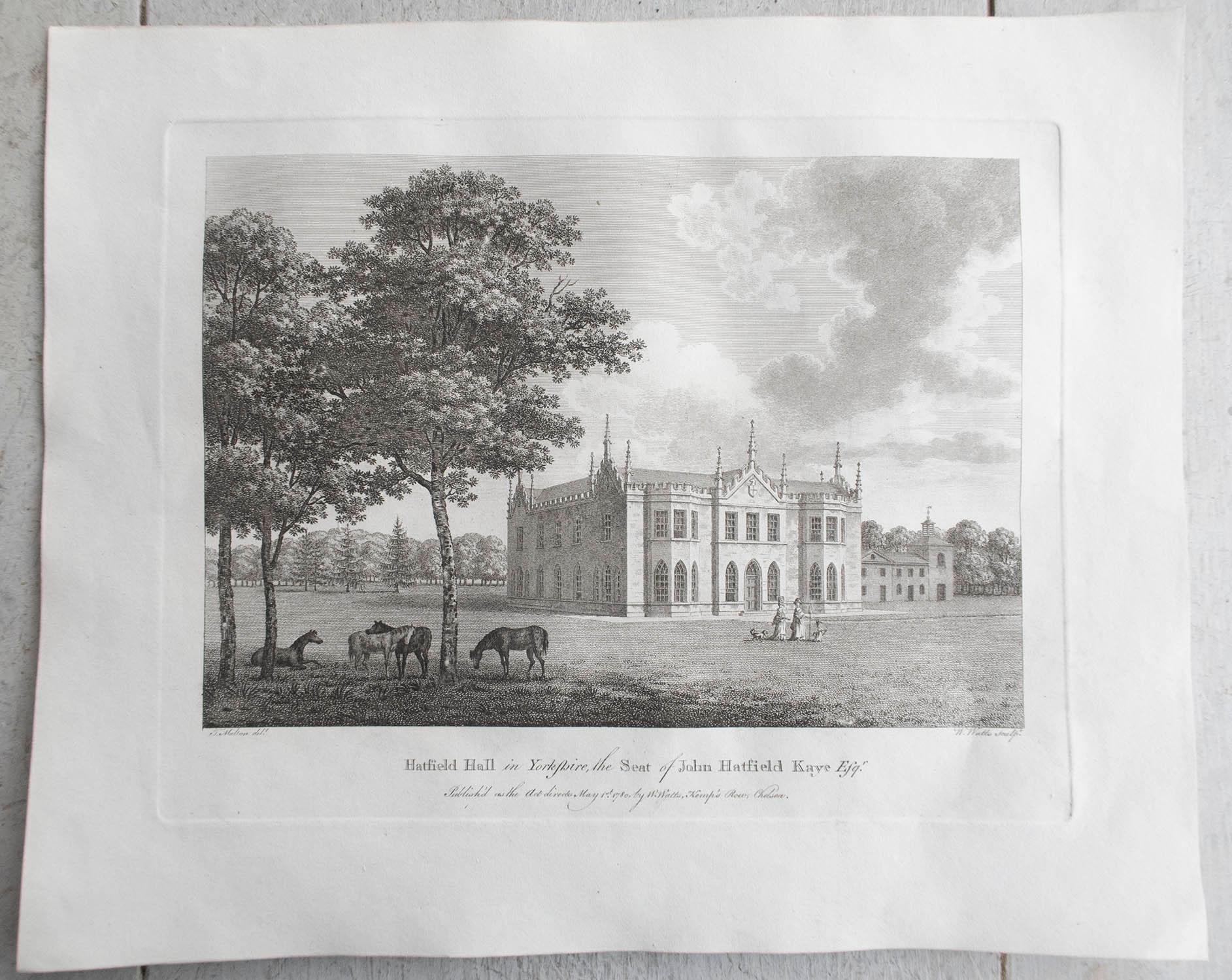 Set of 20 Original Antique Prints of English Country Houses and Gardens, C.1780 12