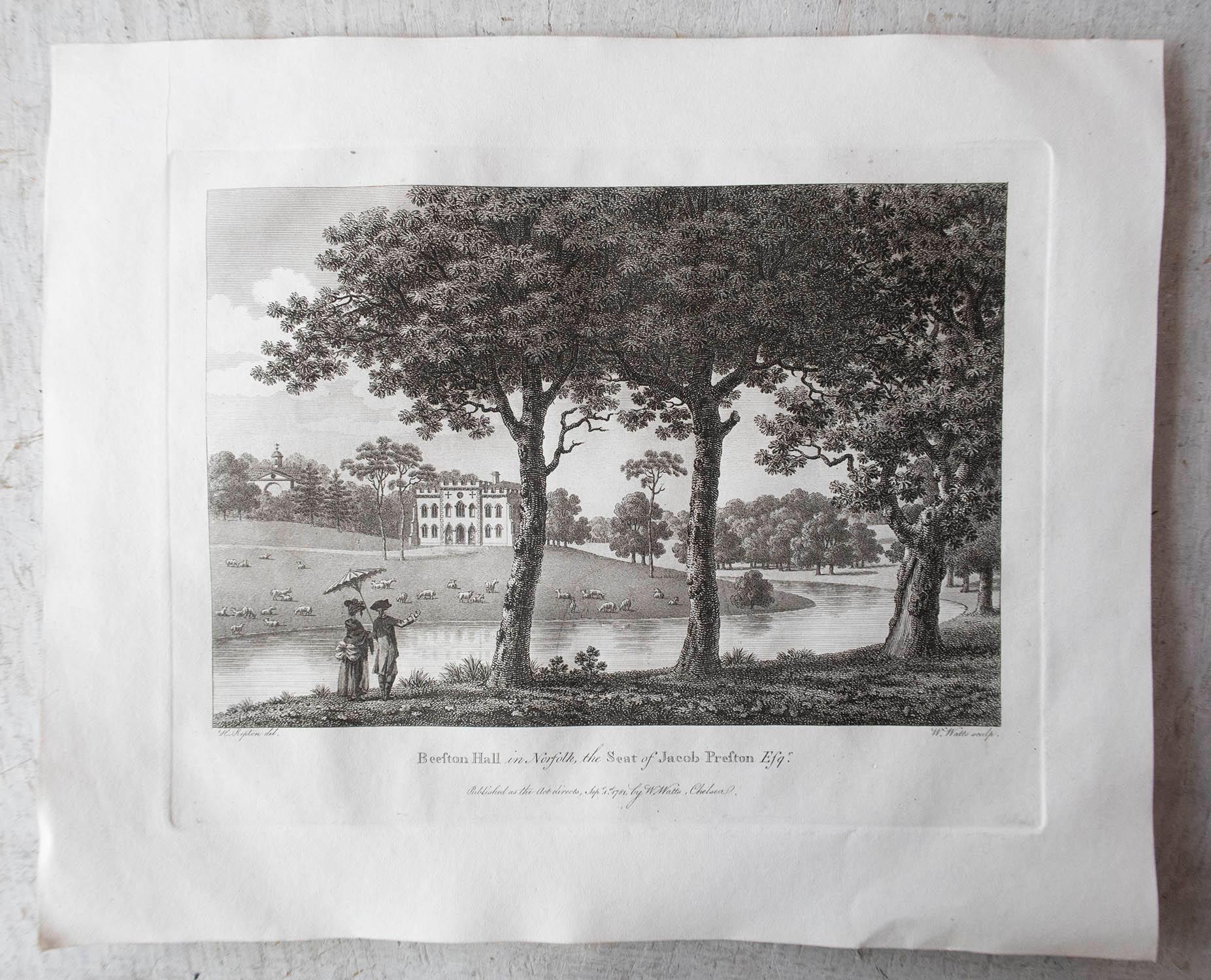 Set of 20 Original Antique Prints of English Country Houses and Gardens, C.1780 For Sale 12