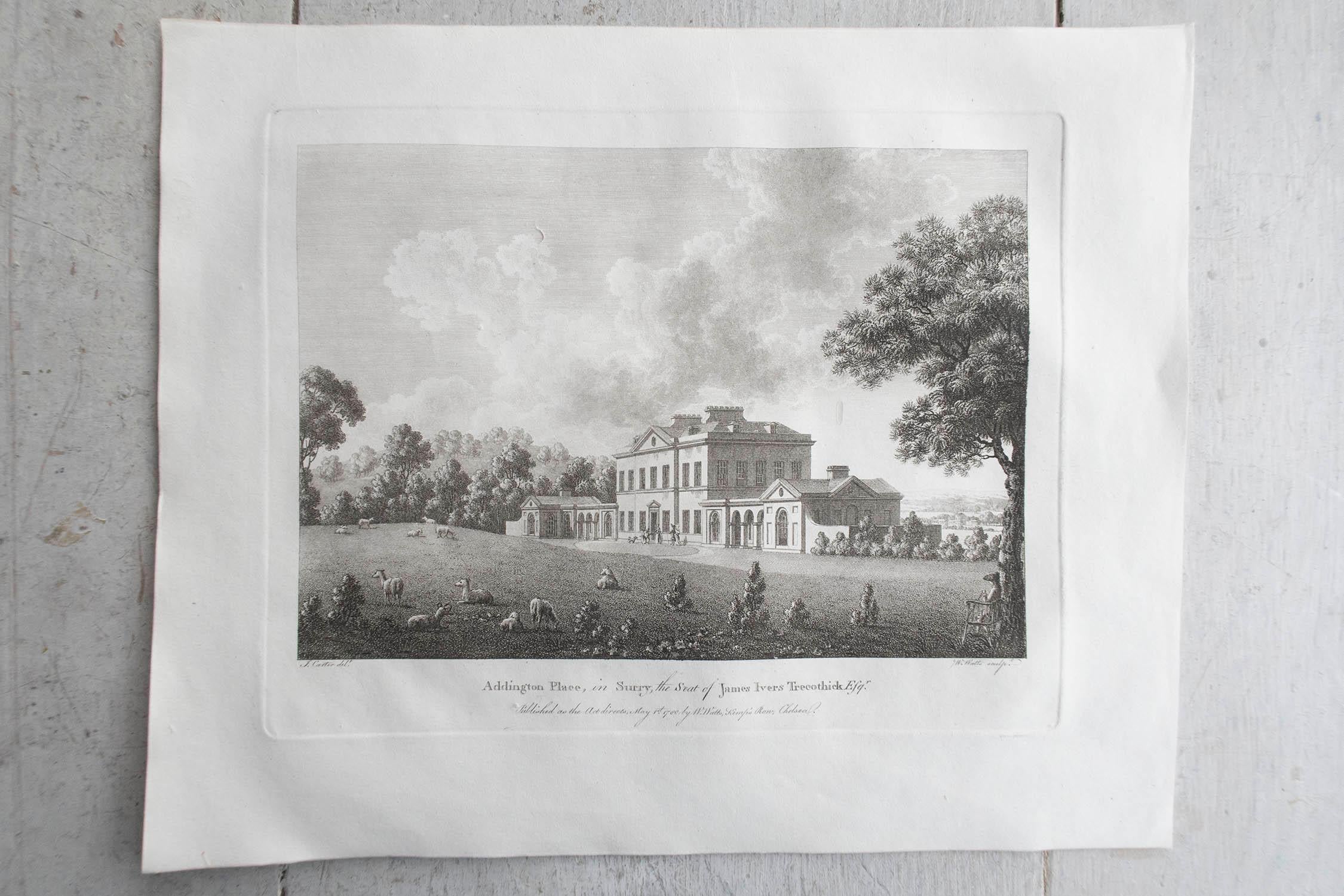 Georgien Ensemble de 20 Antiquités originales représentant des House & Garden anglaises, C.C. 1780 en vente