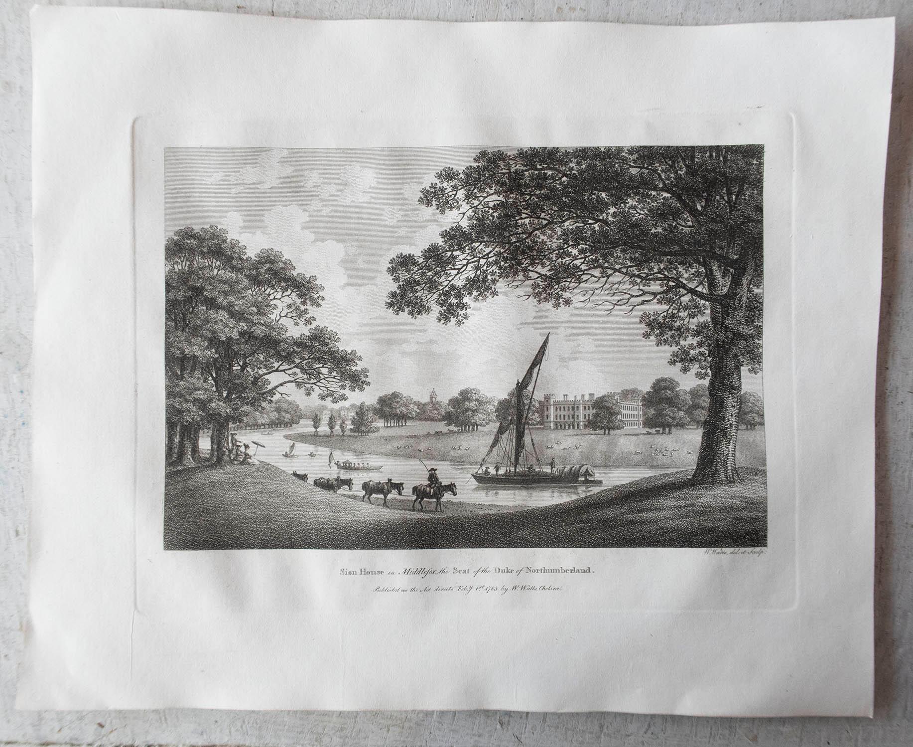 Autre Ensemble de 20 Antiquités originales représentant des House & Garden anglaises, C.C. 1780 en vente