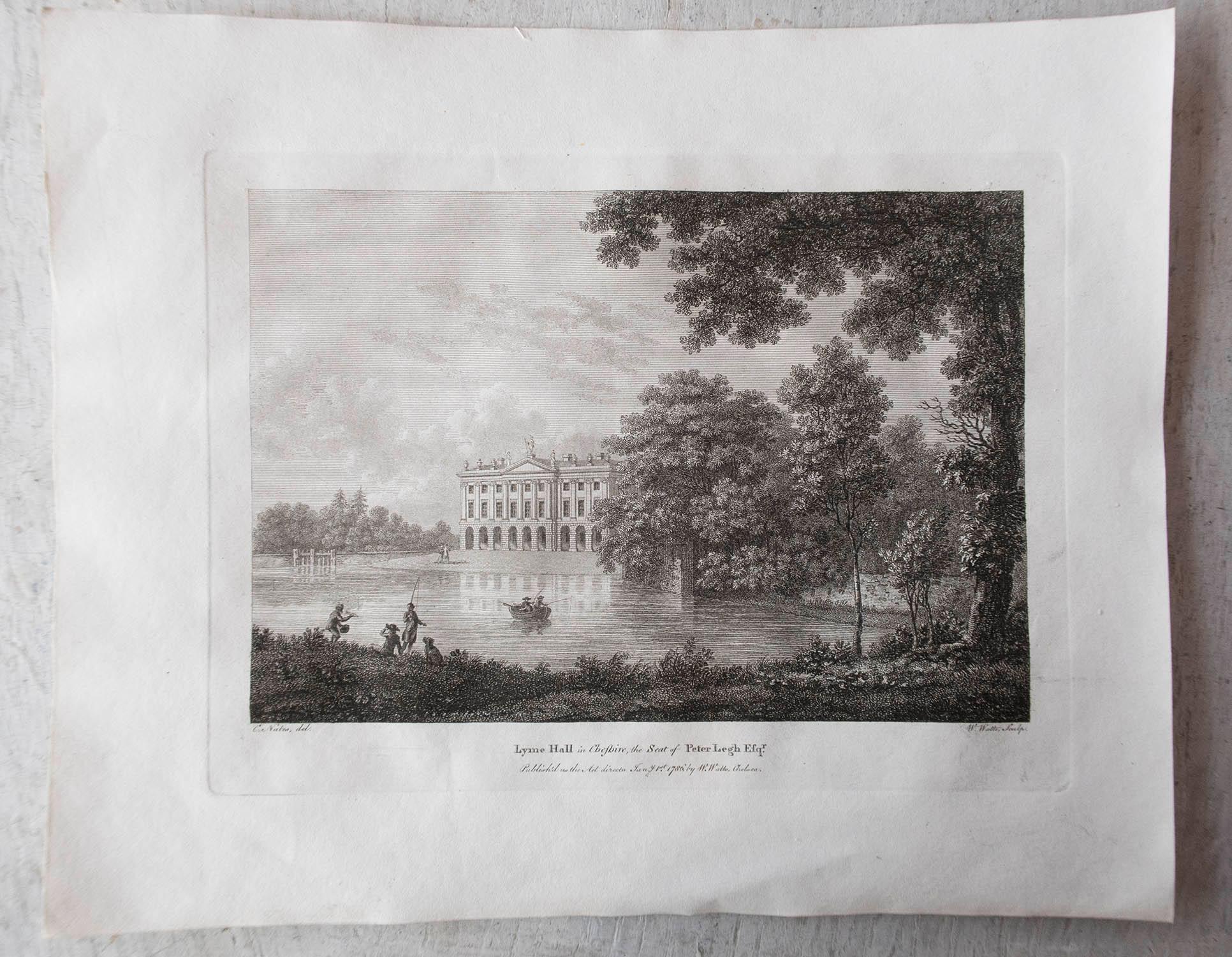 Set of 20 Original Antique Prints of English Country Houses and Gardens, C.1780 1