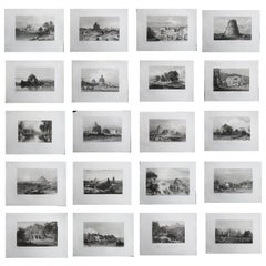 Set of 20 Original Antique Prints of India, circa 1830