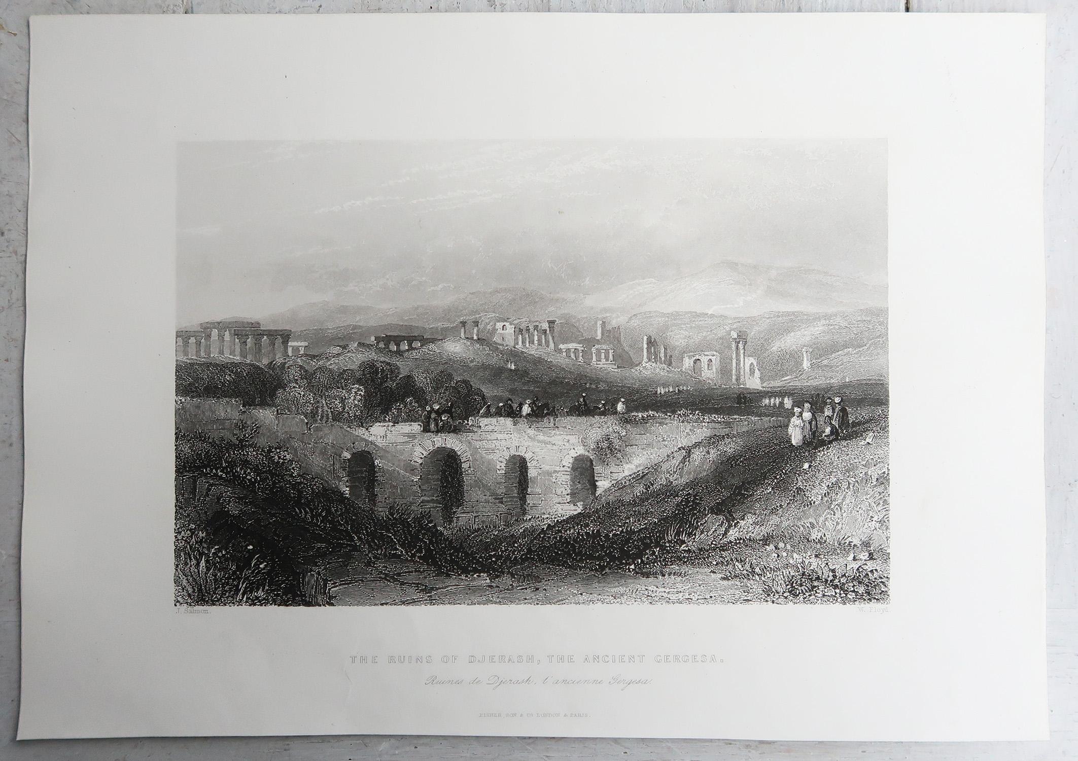 Set of 20 Original Antique Prints of the Levant / Holy Land /Middle East. C 1840 en vente 3