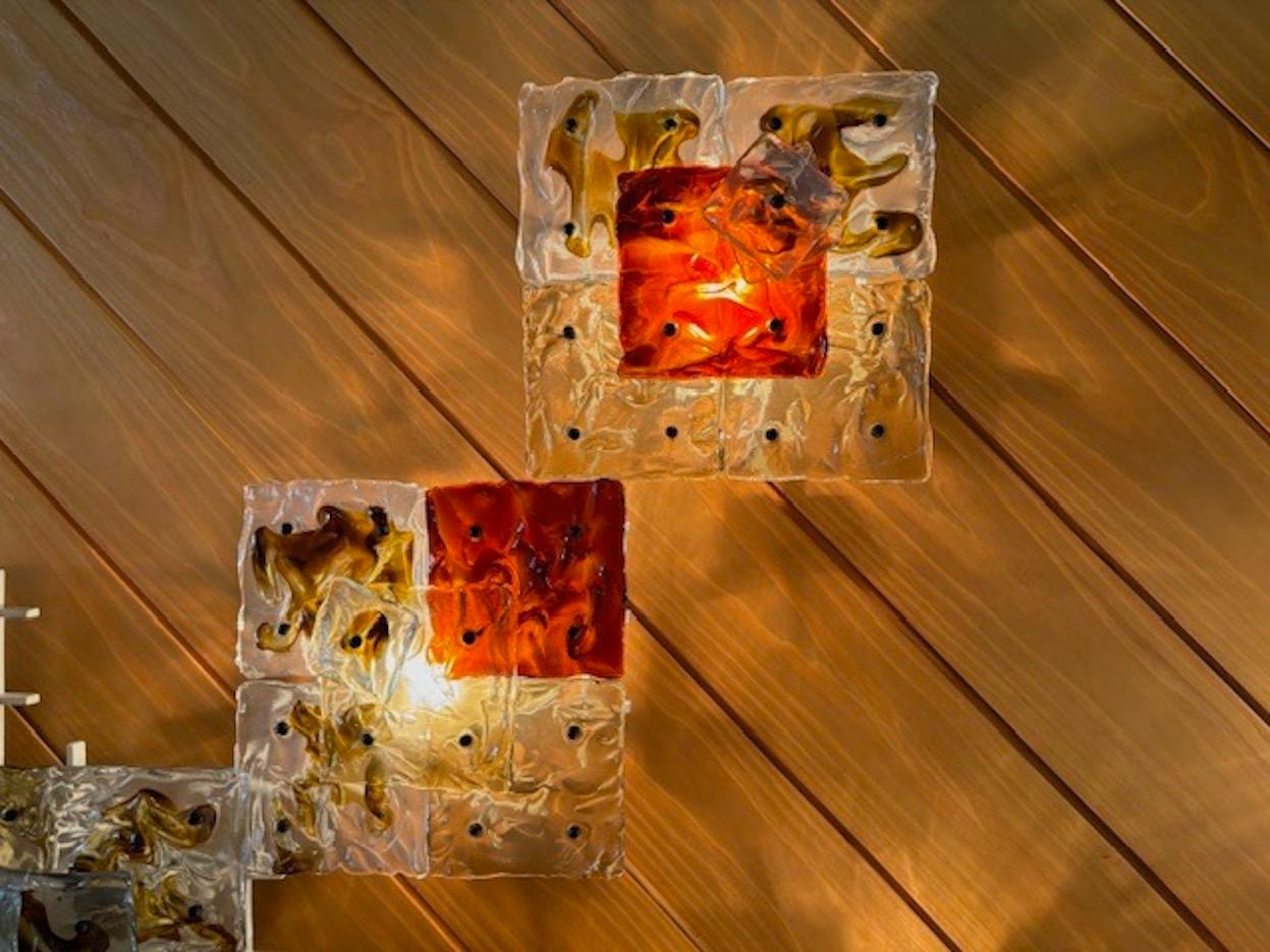 Conjunto de 20 apliques Patchwork de cristal soplado de Toni Zuccheri, Venini en venta 3