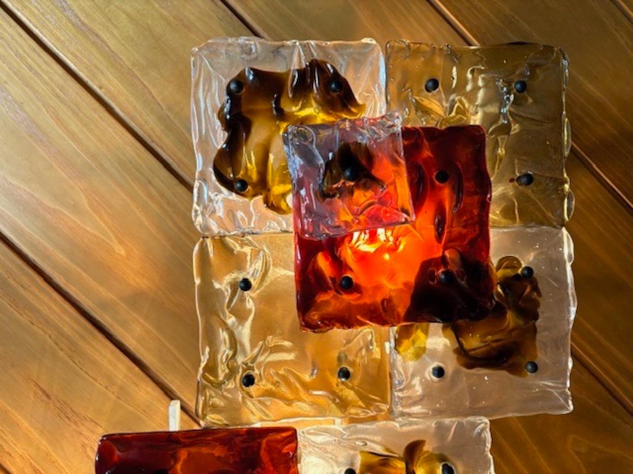 Conjunto de 20 apliques Patchwork de cristal soplado de Toni Zuccheri, Venini Italiano en venta