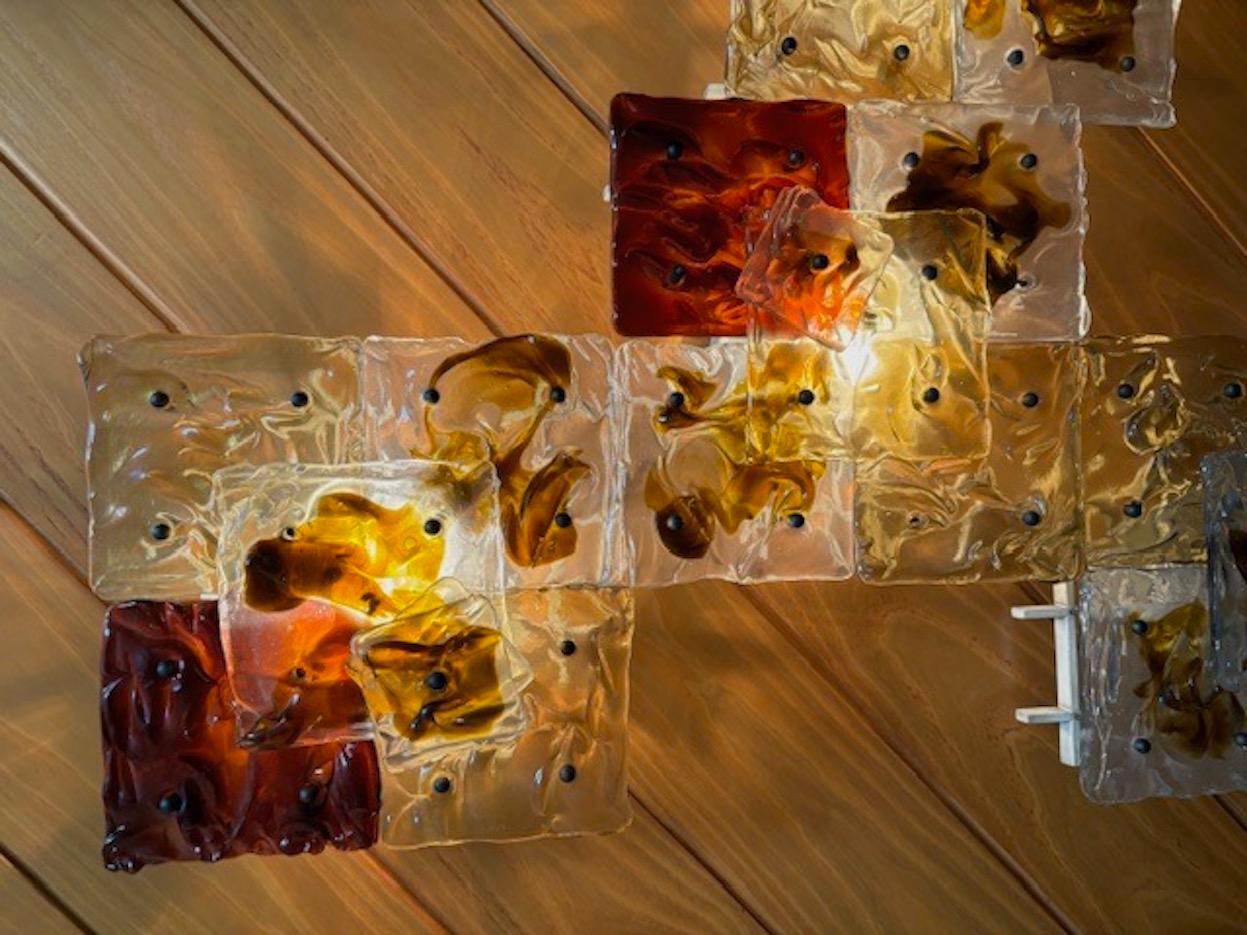 Conjunto de 20 apliques Patchwork de cristal soplado de Toni Zuccheri, Venini en Bueno estado para la venta en Argelato, BO
