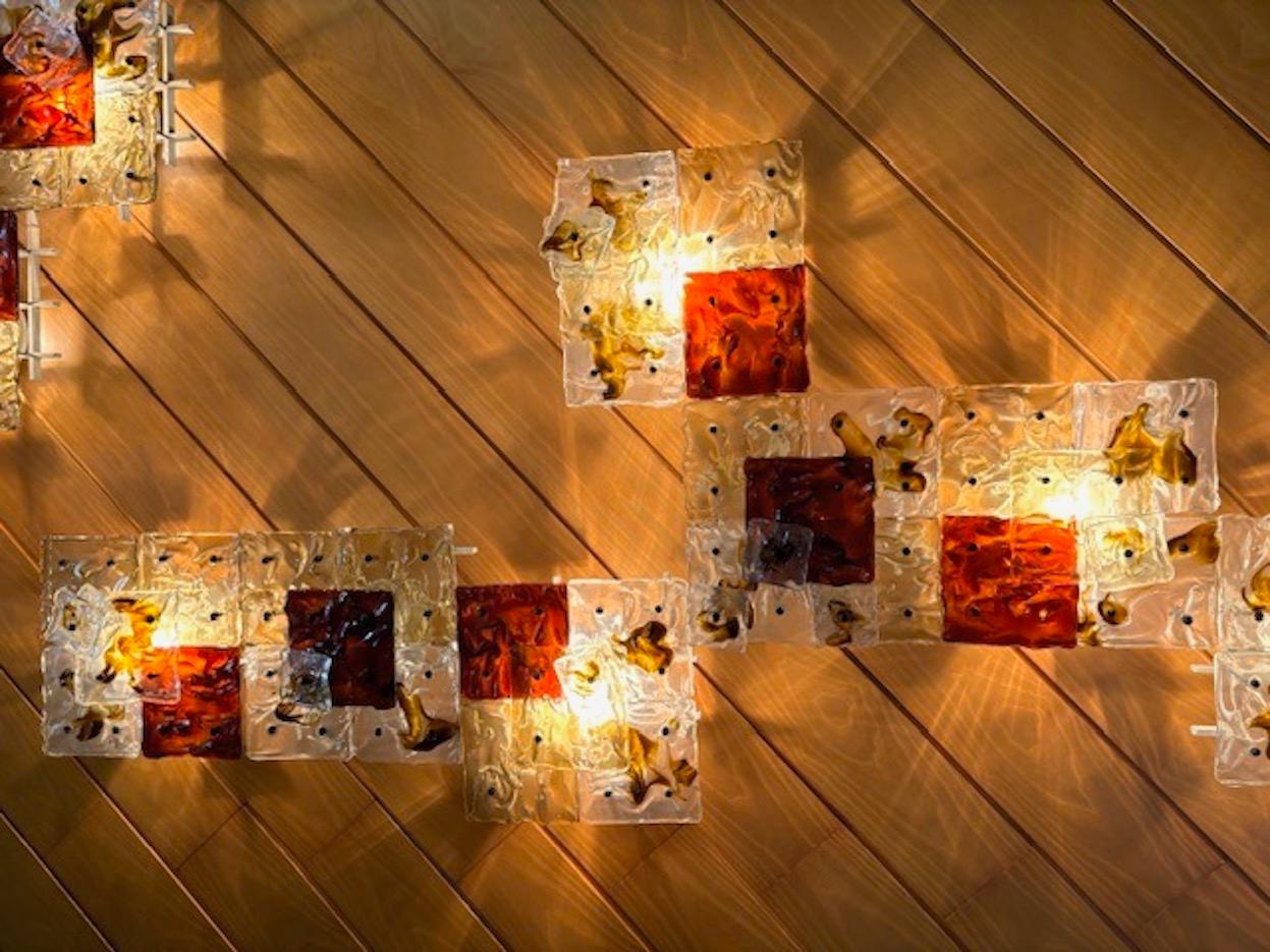 Conjunto de 20 apliques Patchwork de cristal soplado de Toni Zuccheri, Venini en venta 1