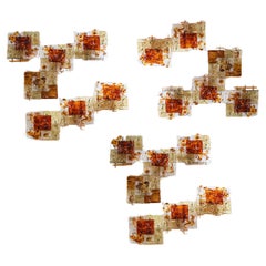 Set of 20 Patchwork Wall Lights in Hand Blown Glass by Toni Zuccheri, Venini