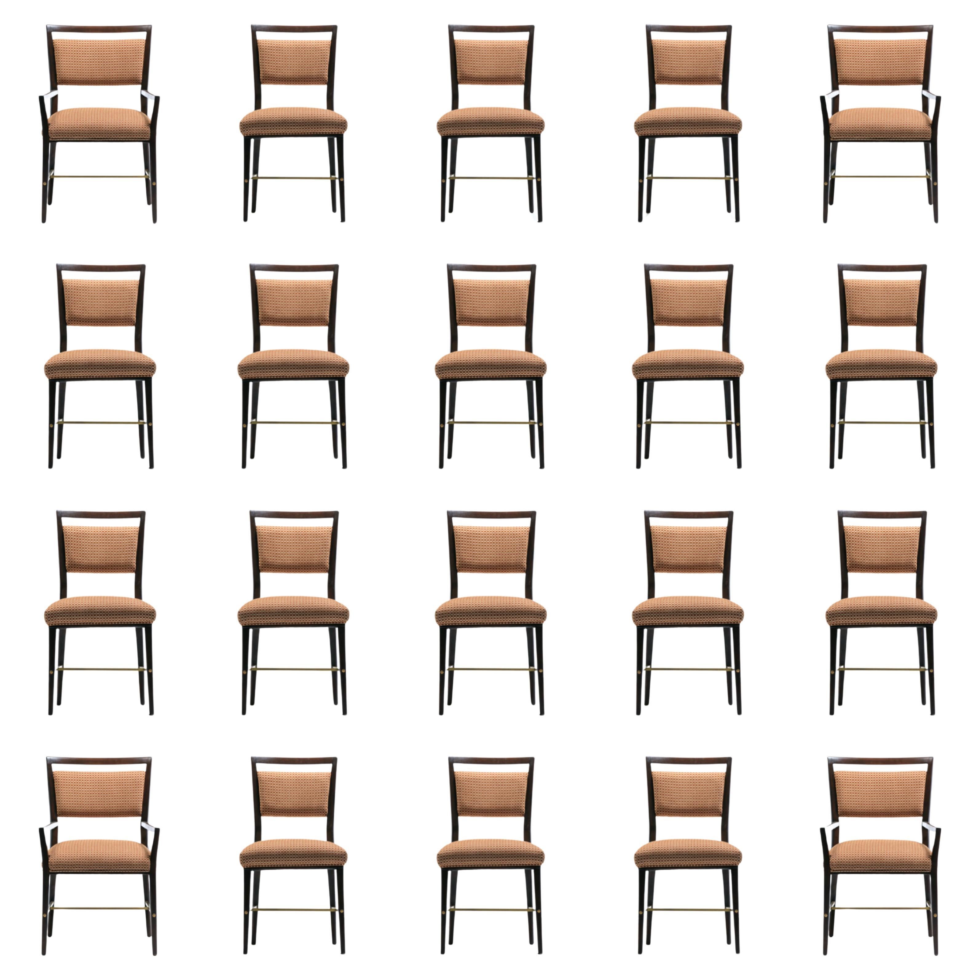 Set of 20 Paul McCobb Irwin Collection Dining Chairs in Mahogany
Brass c. 1950