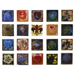 Set of 20 Pilkington Glazed Motif Tiles