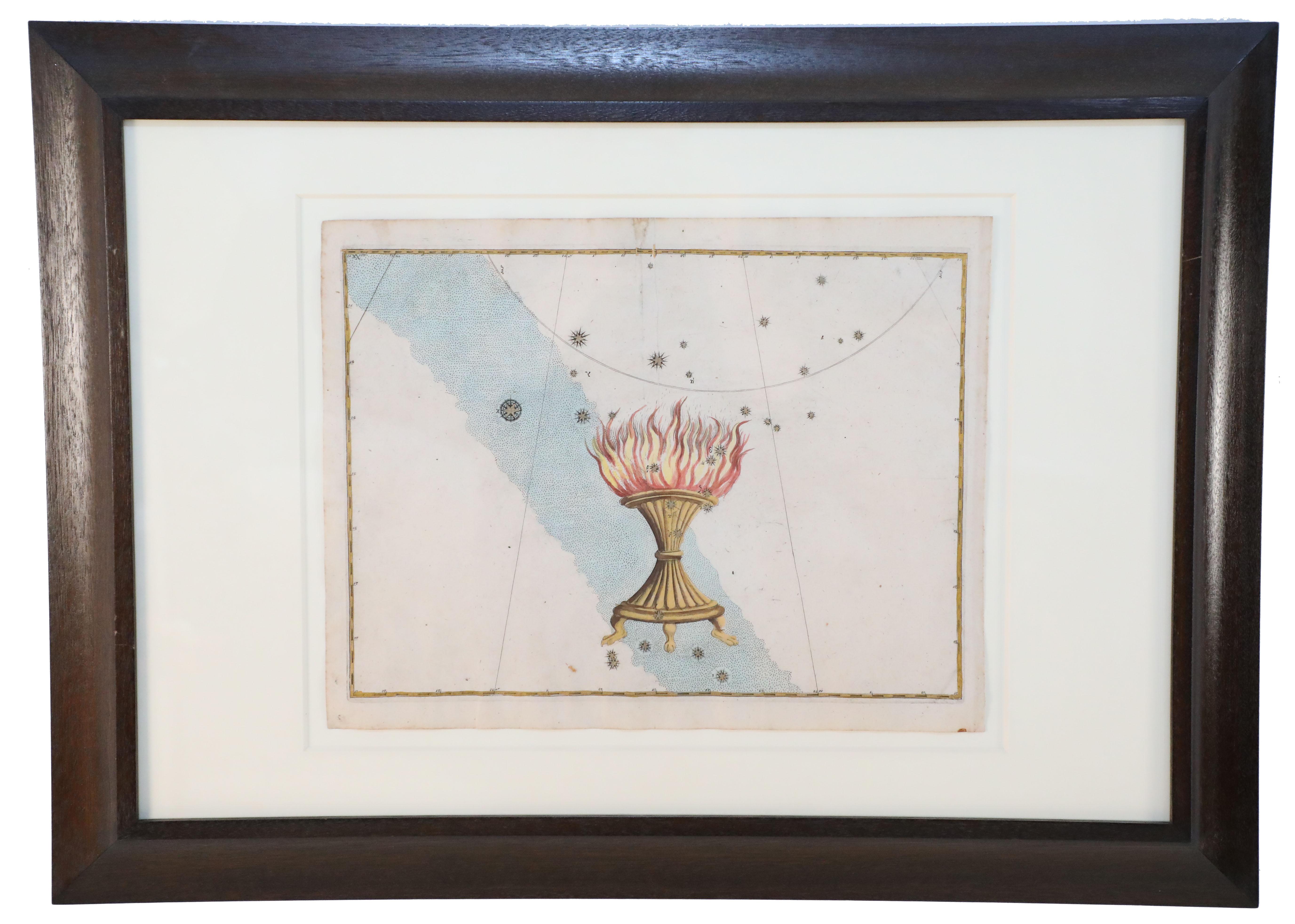 Set of 20 Renaissance Hand-Colored Engravings of Astronomy Star Charts For Sale 2