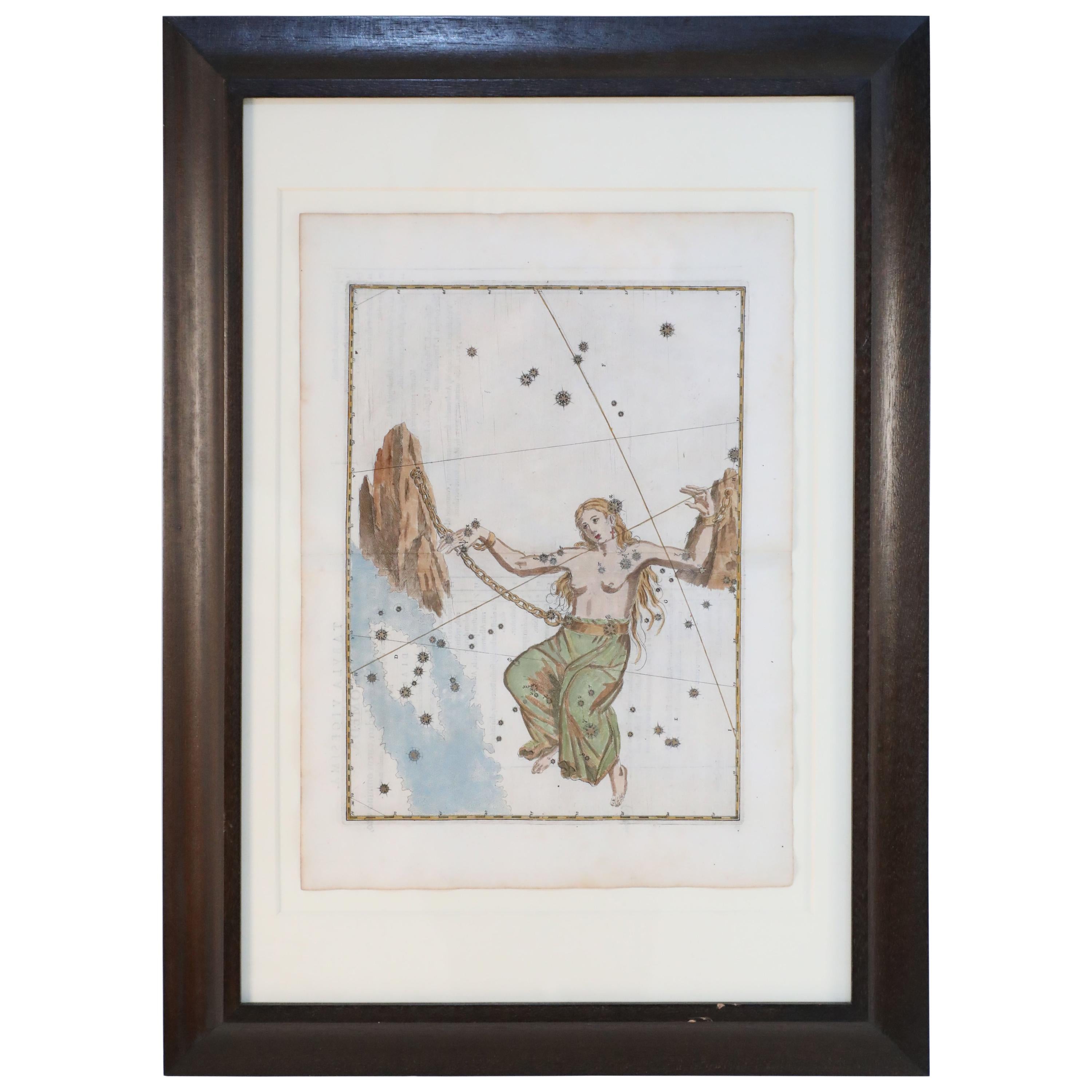Set of 20 Renaissance Hand-Colored Engravings of Astronomy Star Charts