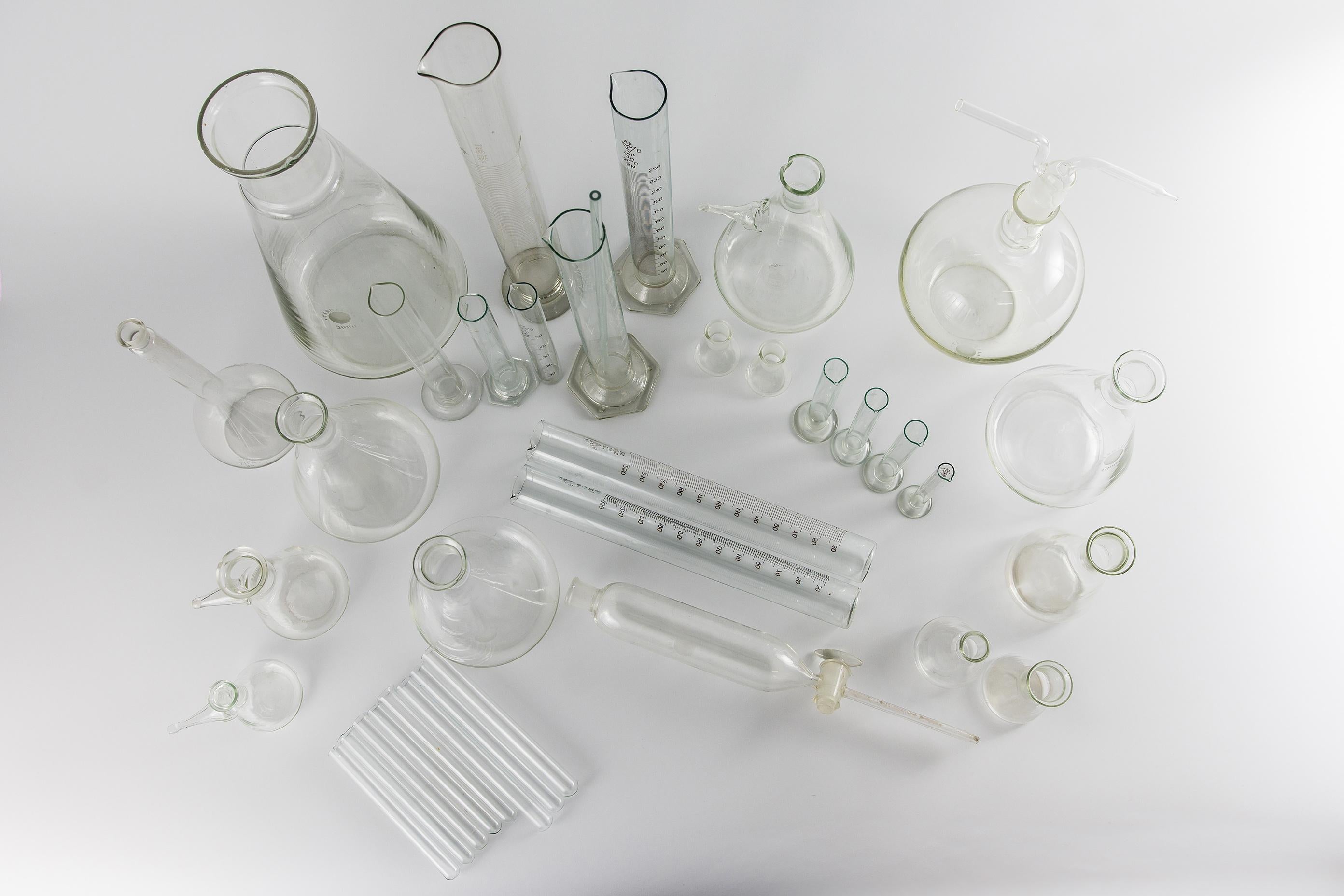 Set Of 204 Vintage Pharmacy Bottles And Laboratory Glassware For Sale 13