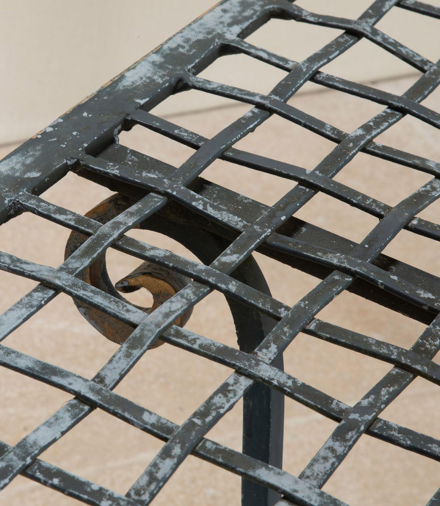 Set of 20th Century Handmade Iron Table and Six Chairs For Sale 1