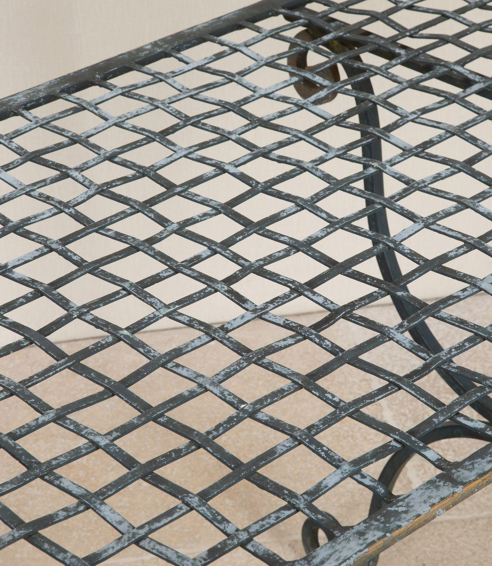 Set of 20th Century Handmade Iron Table and Six Chairs For Sale 2