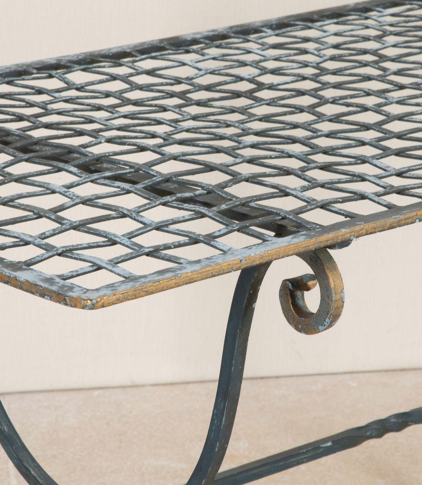 Set of 20th Century Handmade Iron Table and Six Chairs For Sale 3