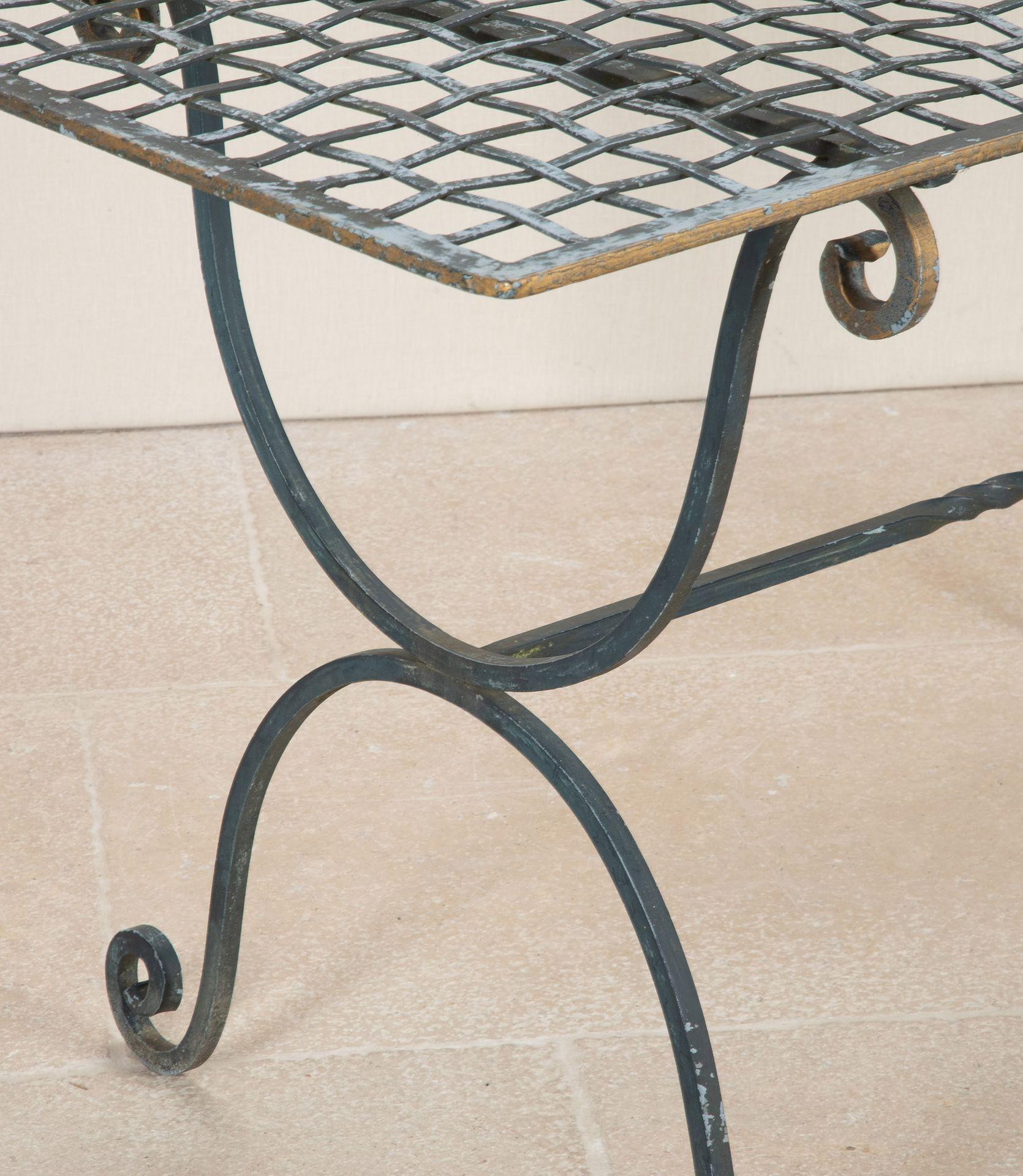 Set of 20th Century Handmade Iron Table and Six Chairs For Sale 4